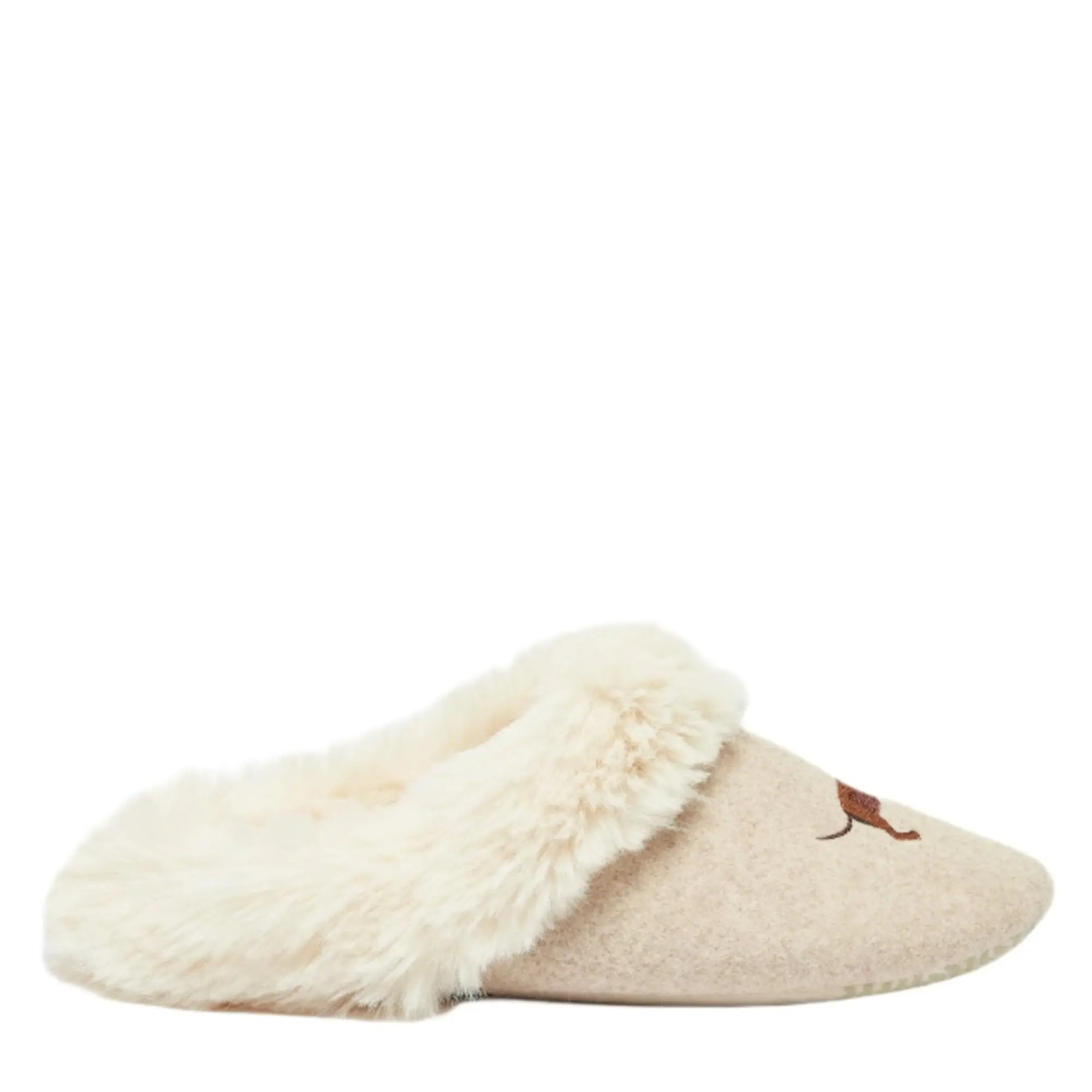 Product image 2 of 7 of Joules Women's Slippet Luxe Embroidered Slippers - Natural Dachshund