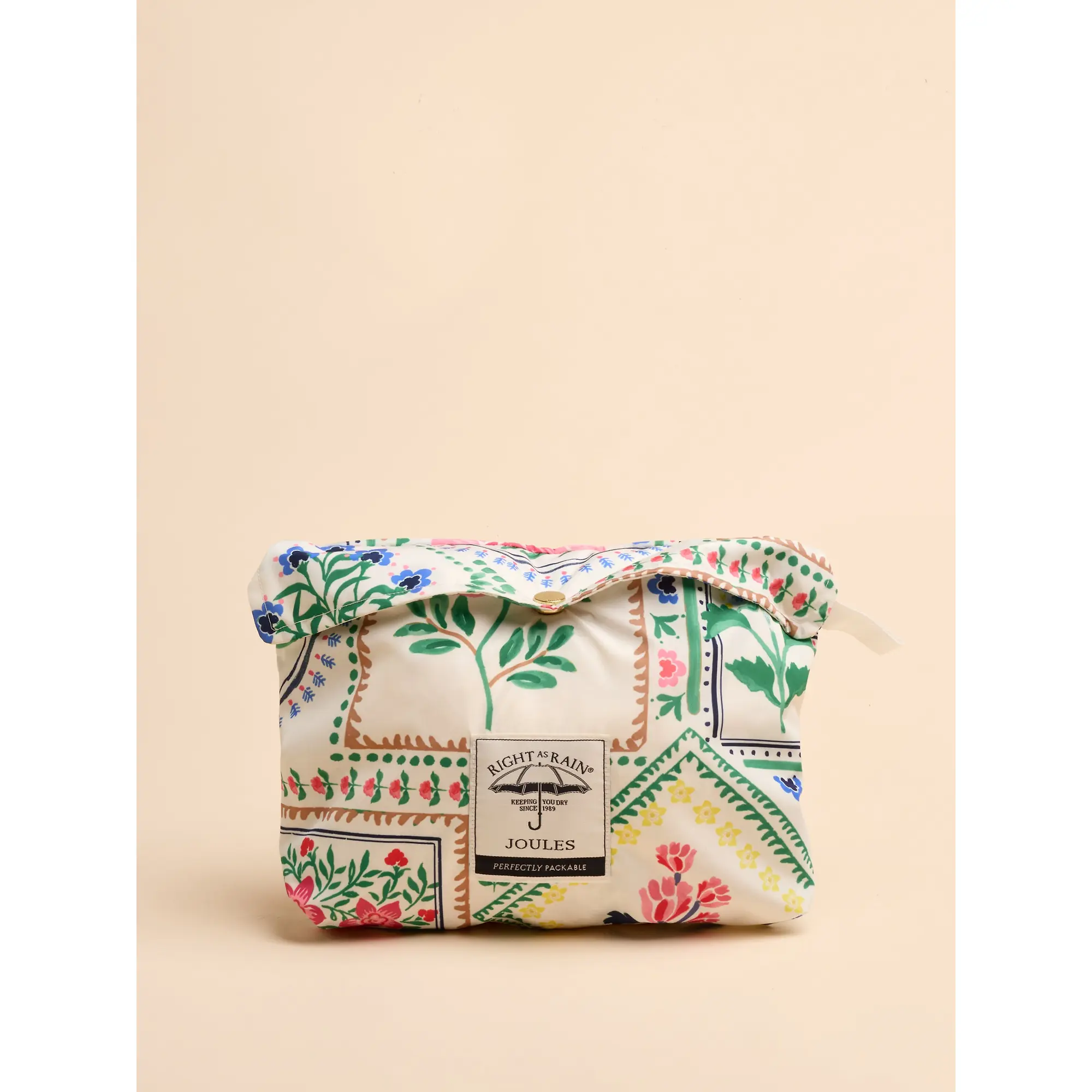 Product image 3 of 8 of Joules Women's Holt Waterproof Packable Raincoat - Mosaic Floral