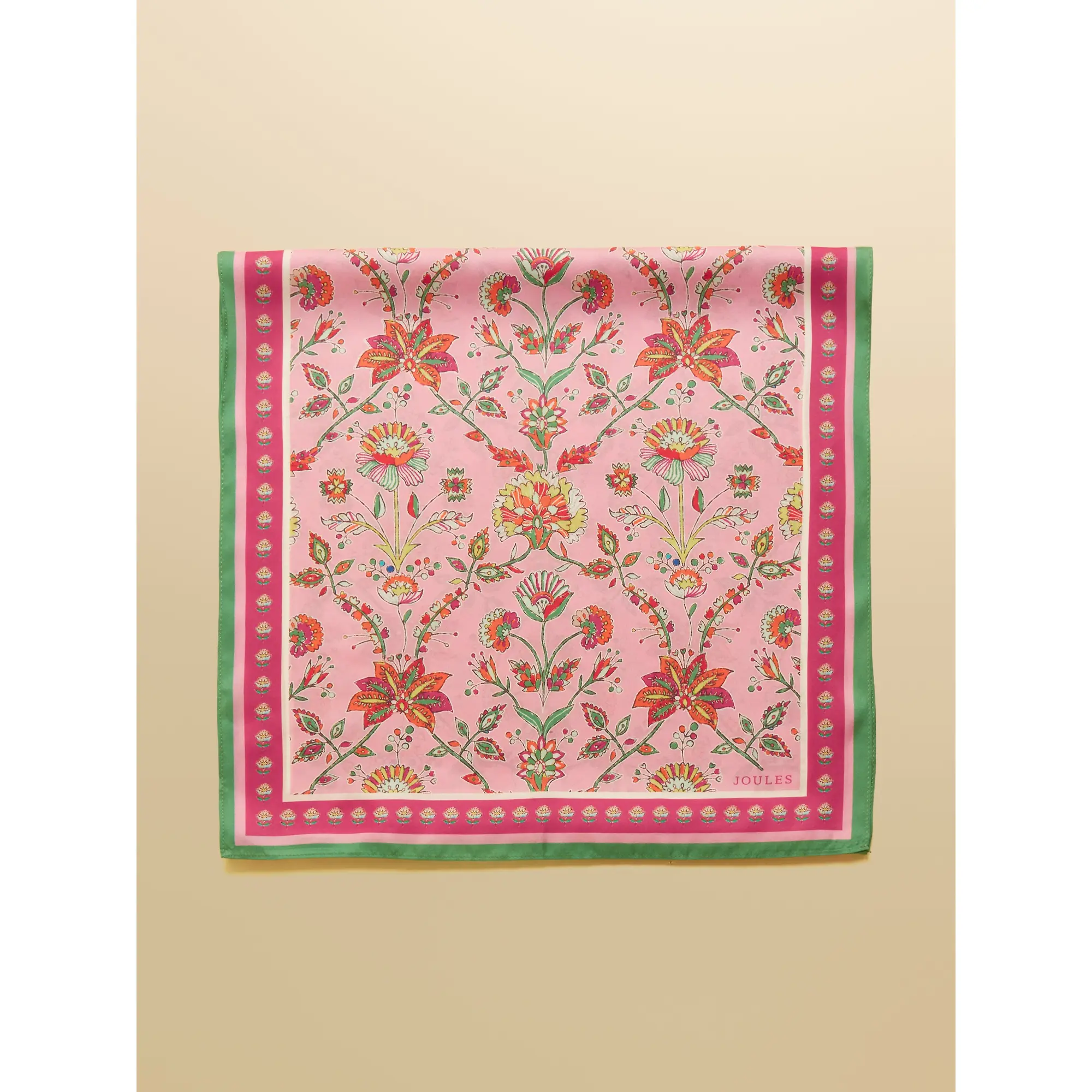 Product image 7 of 8 of Joules Women's Windsor Silk Scarf - Pink