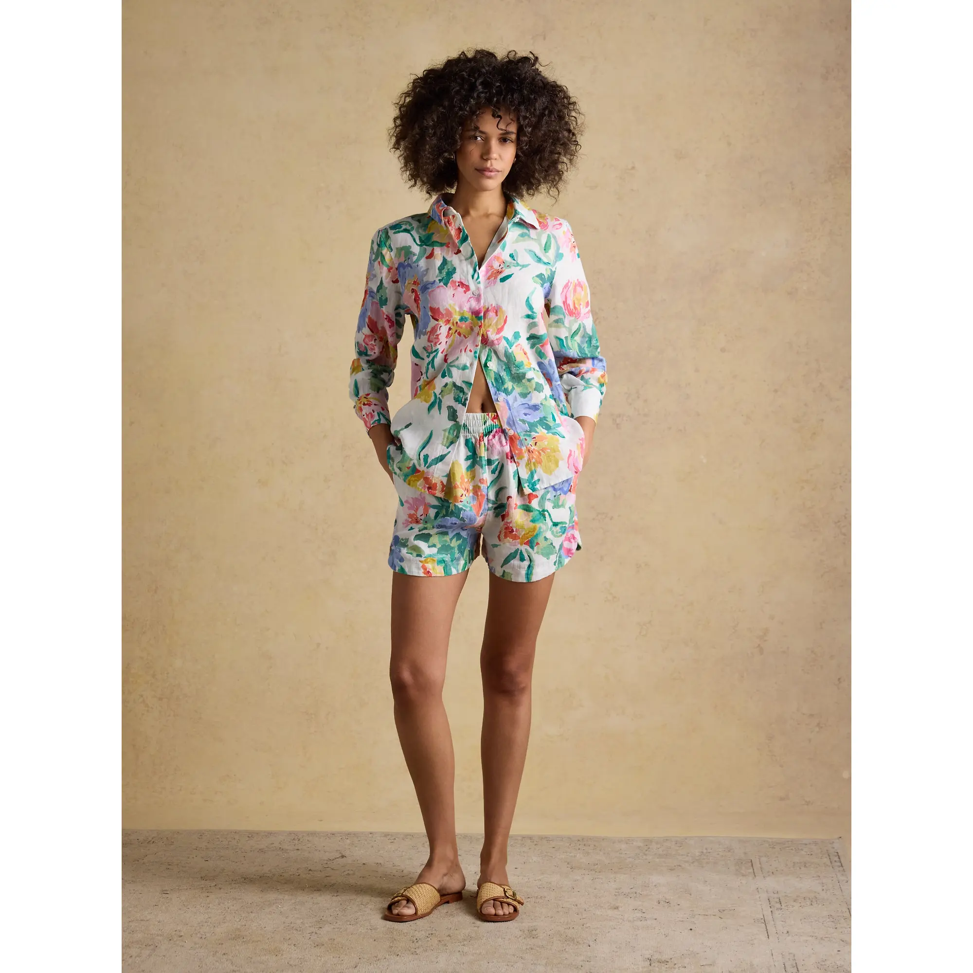 Product image 6 of 7 of Joules Women's Linen Shorts - Multi Floral