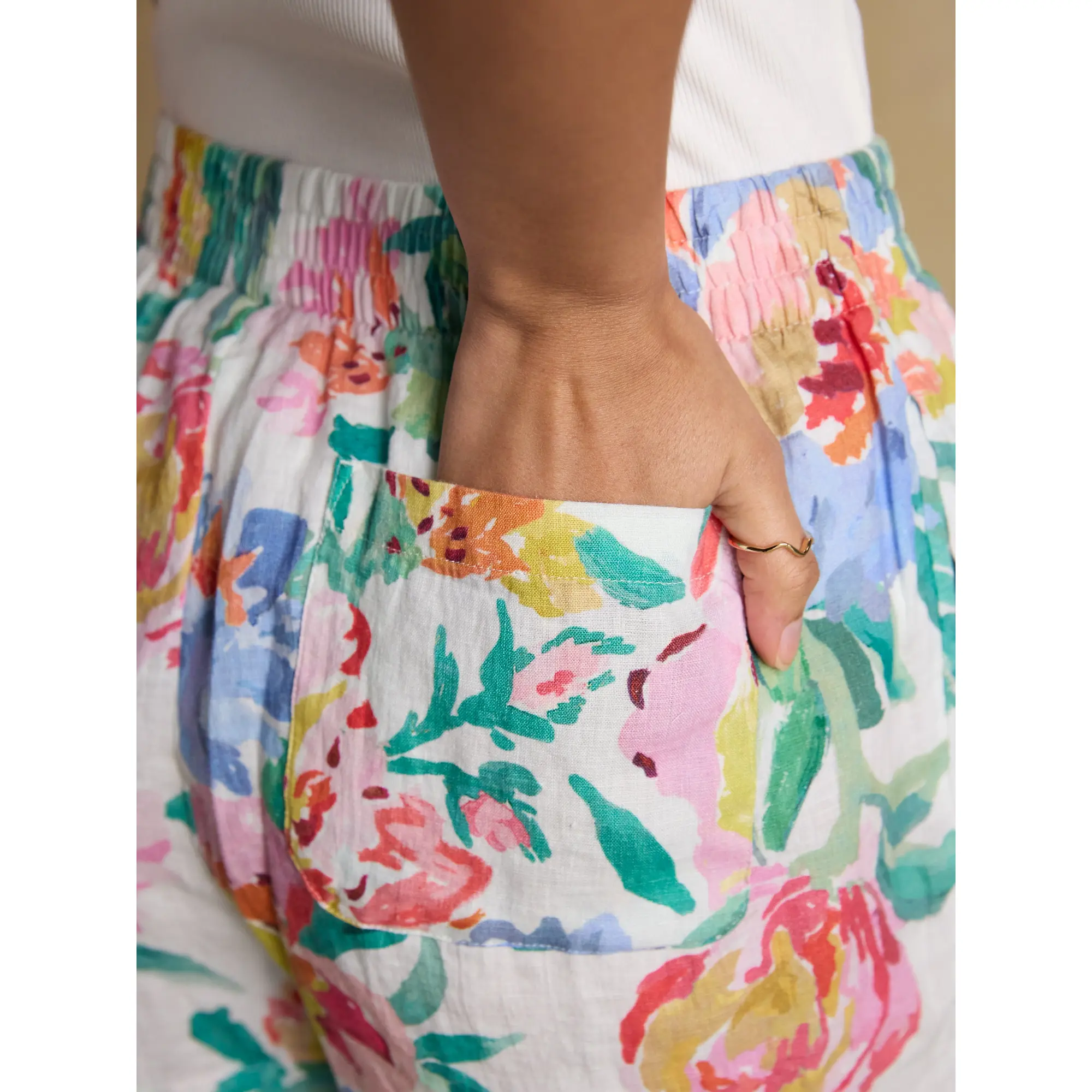 Product image 7 of 7 of Joules Women's Linen Shorts - Multi Floral