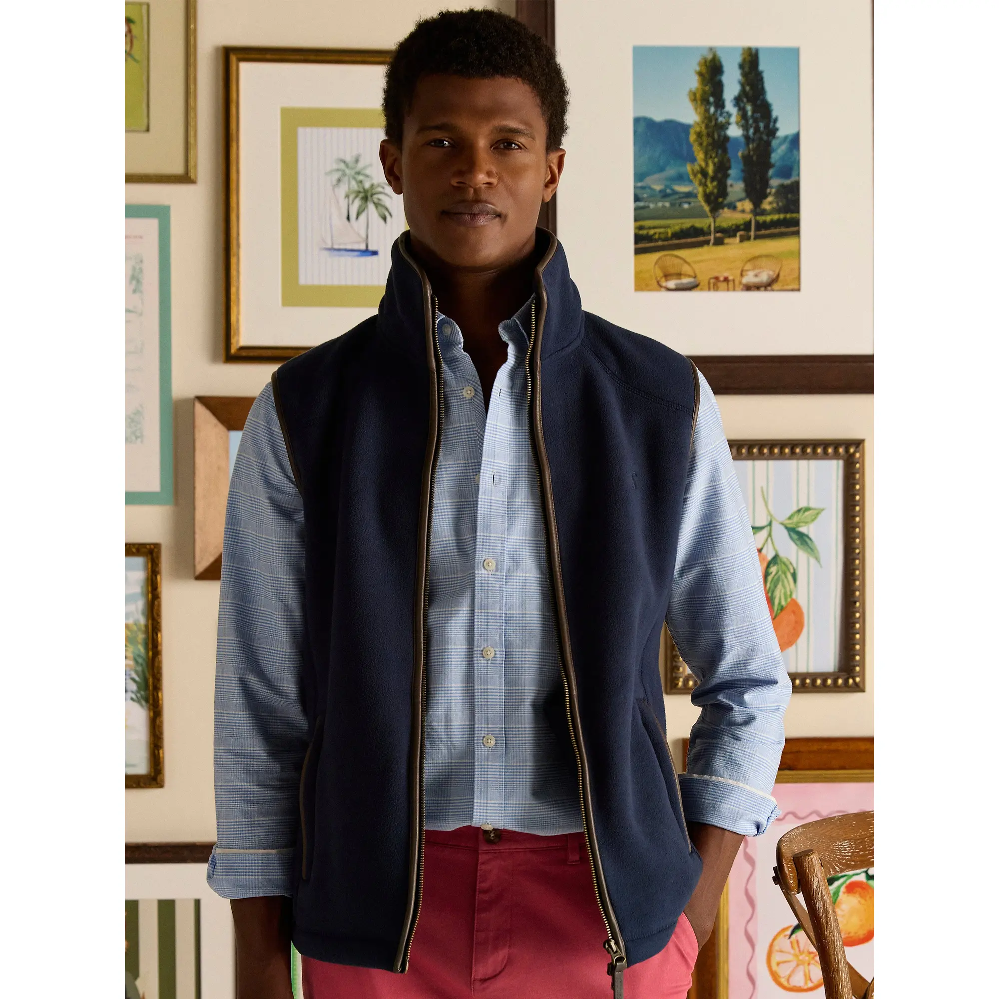 Product image 12 of 13 of Joules Men's Heritage Fleece Gilet - Navy