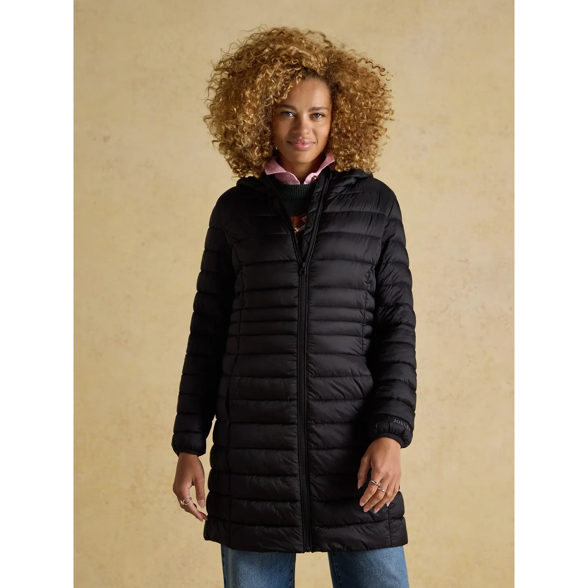 Product image 2 of 9 of Joules Women's Kenley Long Showerproof Padded Coat - Black