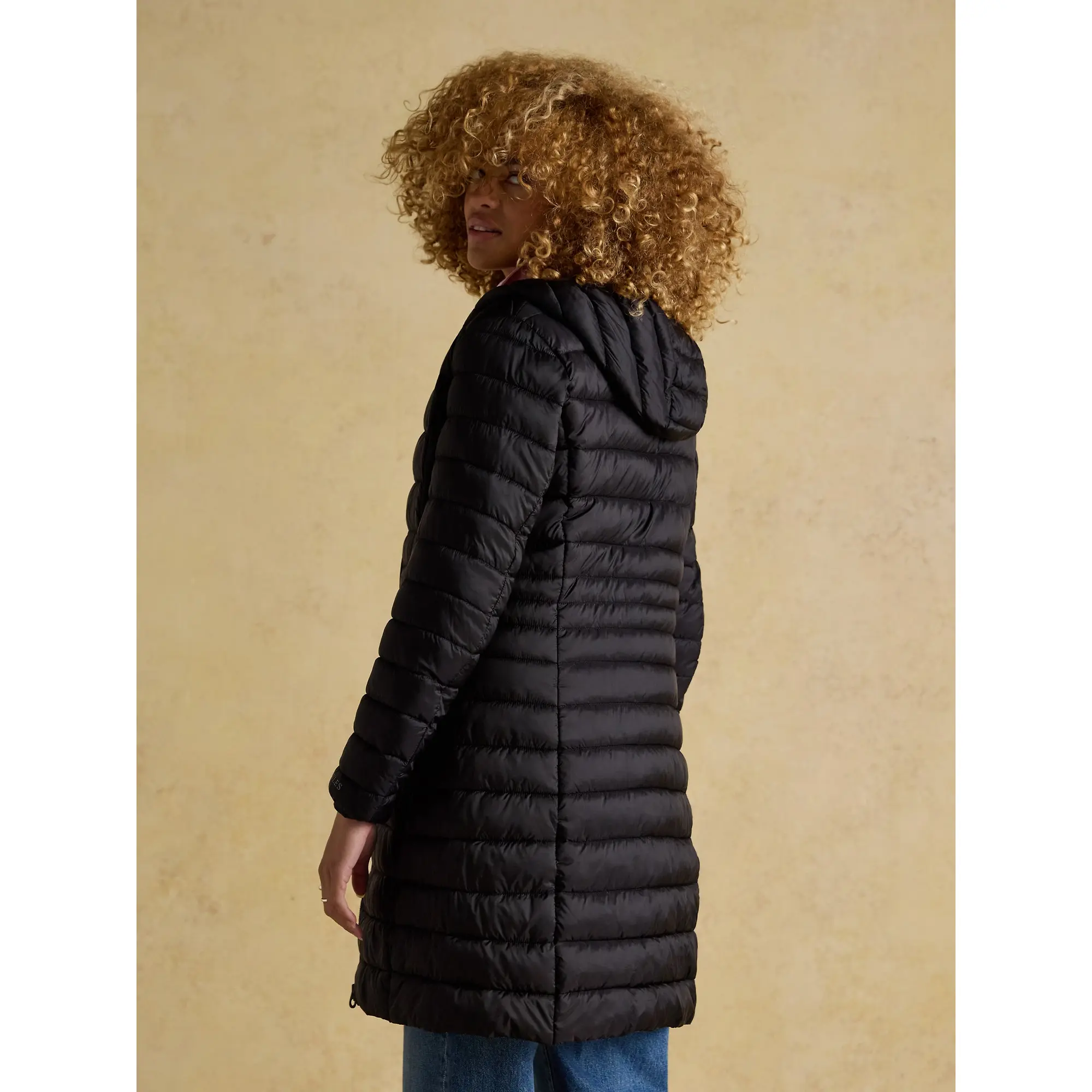 Product image 3 of 9 of Joules Women's Kenley Long Showerproof Padded Coat - Black