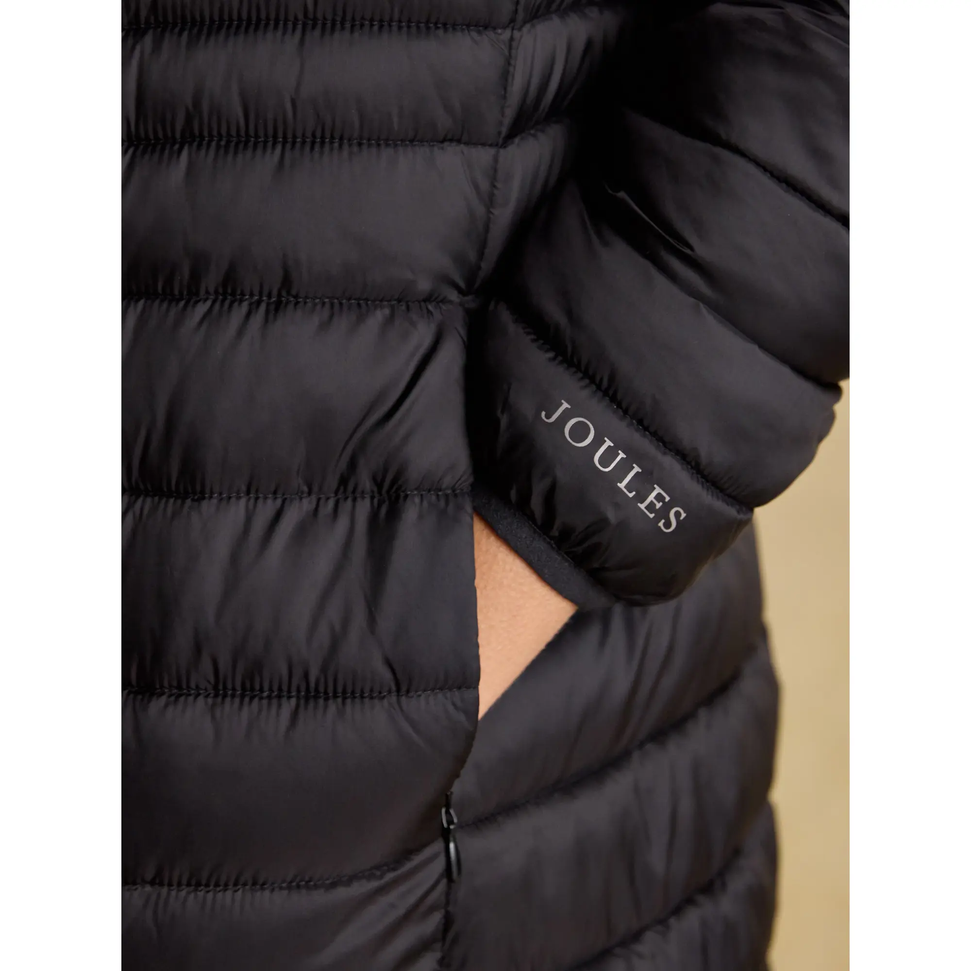 Product image 7 of 9 of Joules Women's Kenley Long Showerproof Padded Coat - Black