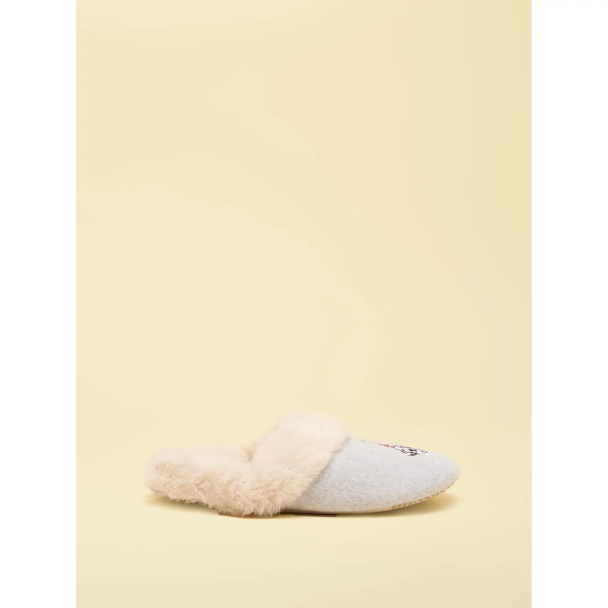Product image 4 of 5 of Joules Women's Slippet Luxe Embroidered Slippers - Grey Party Dogs