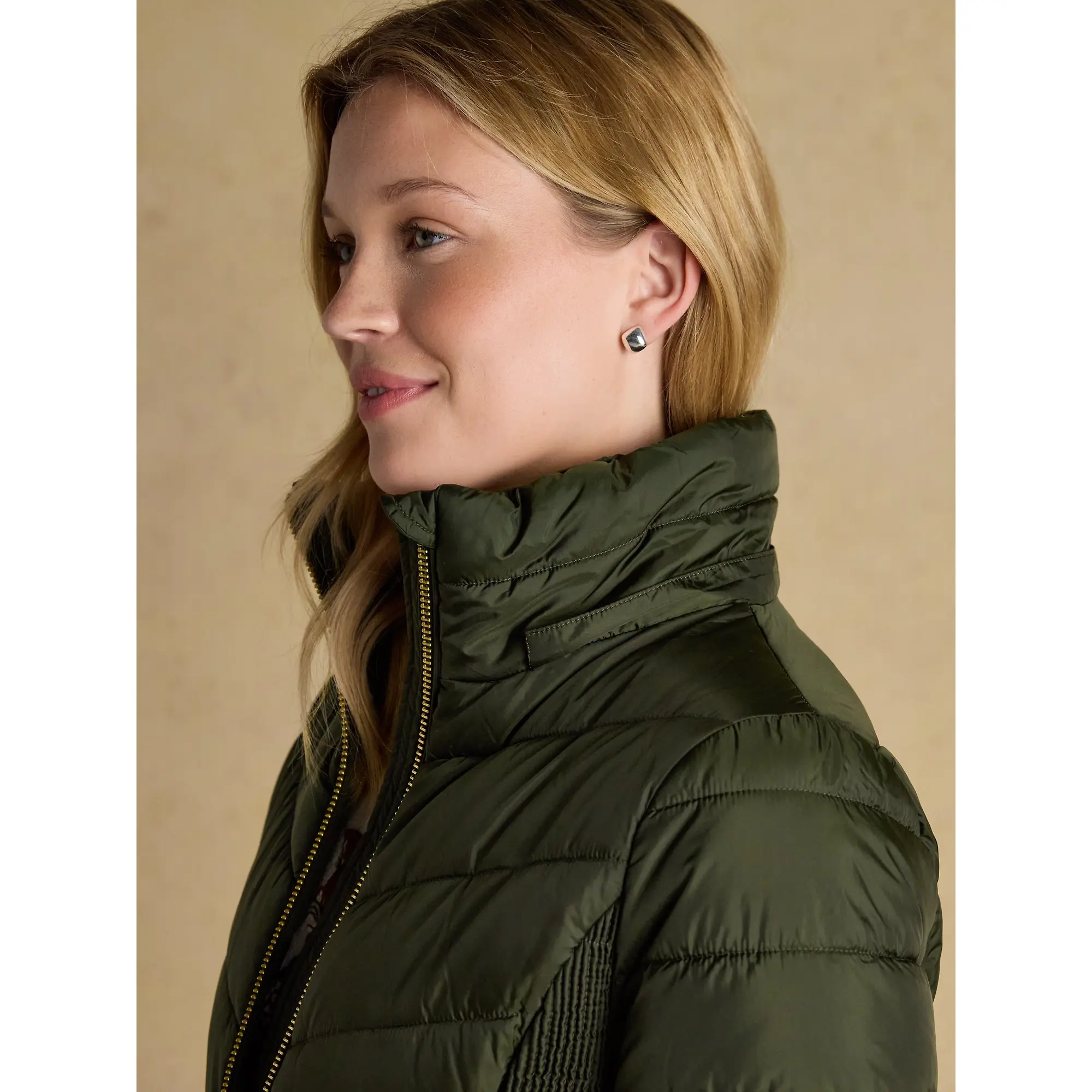 Product image 8 of 10 of Joules Women's Pembury Showerproof Longline Hooded Coat - Khaki Green