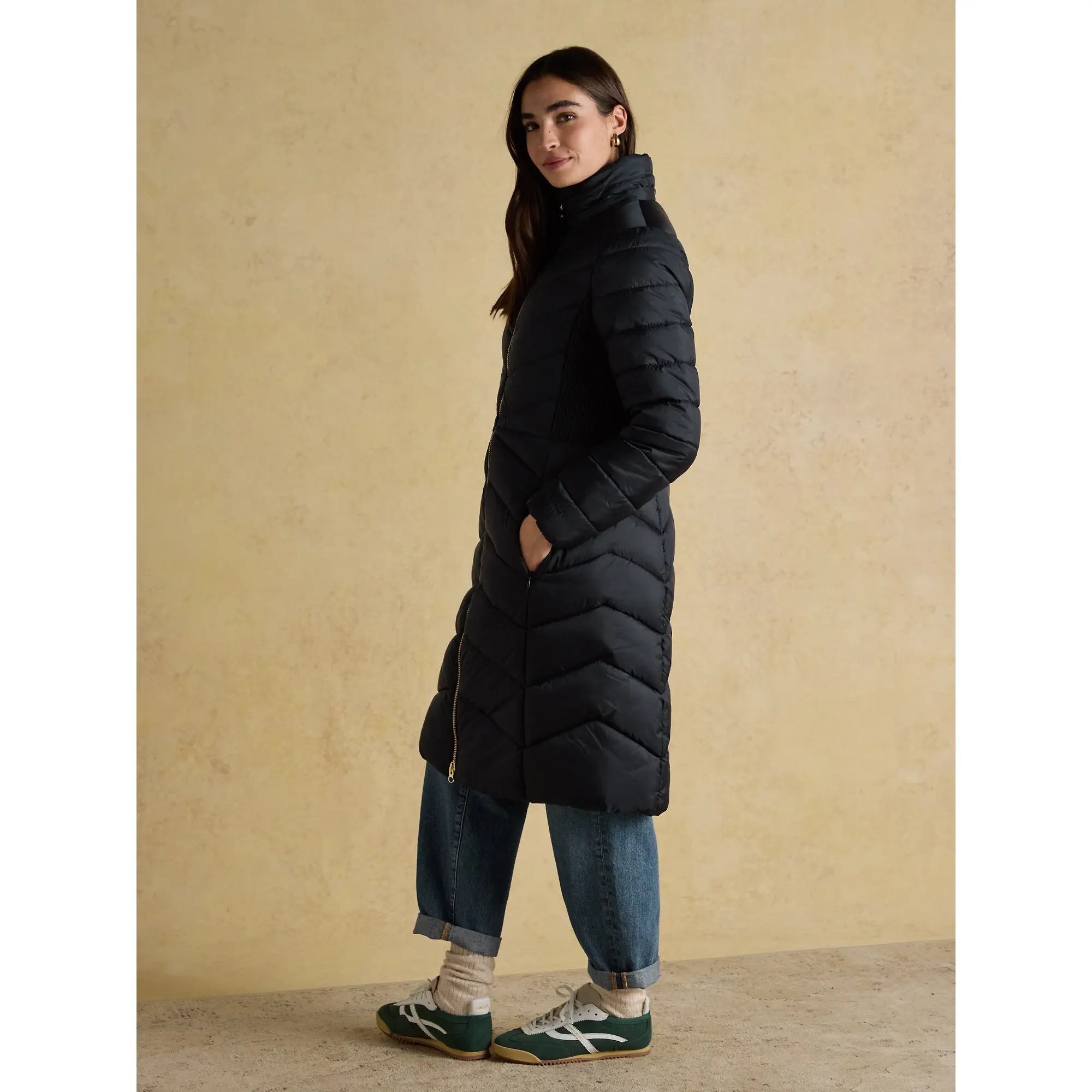 Product image 8 of 12 of Joules Women's Pembury Showerproof Longline Hooded Coat - Navy