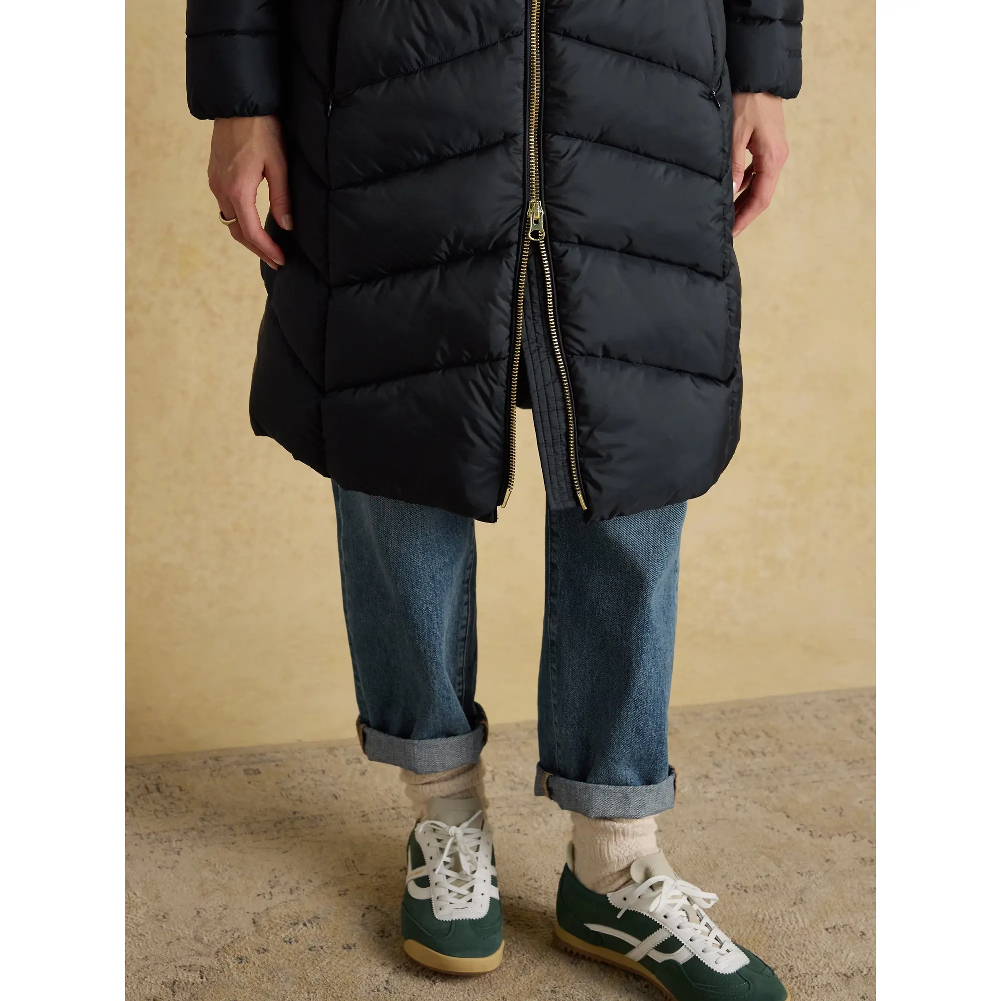 Product image 9 of 12 of Joules Women's Pembury Showerproof Longline Hooded Coat - Navy