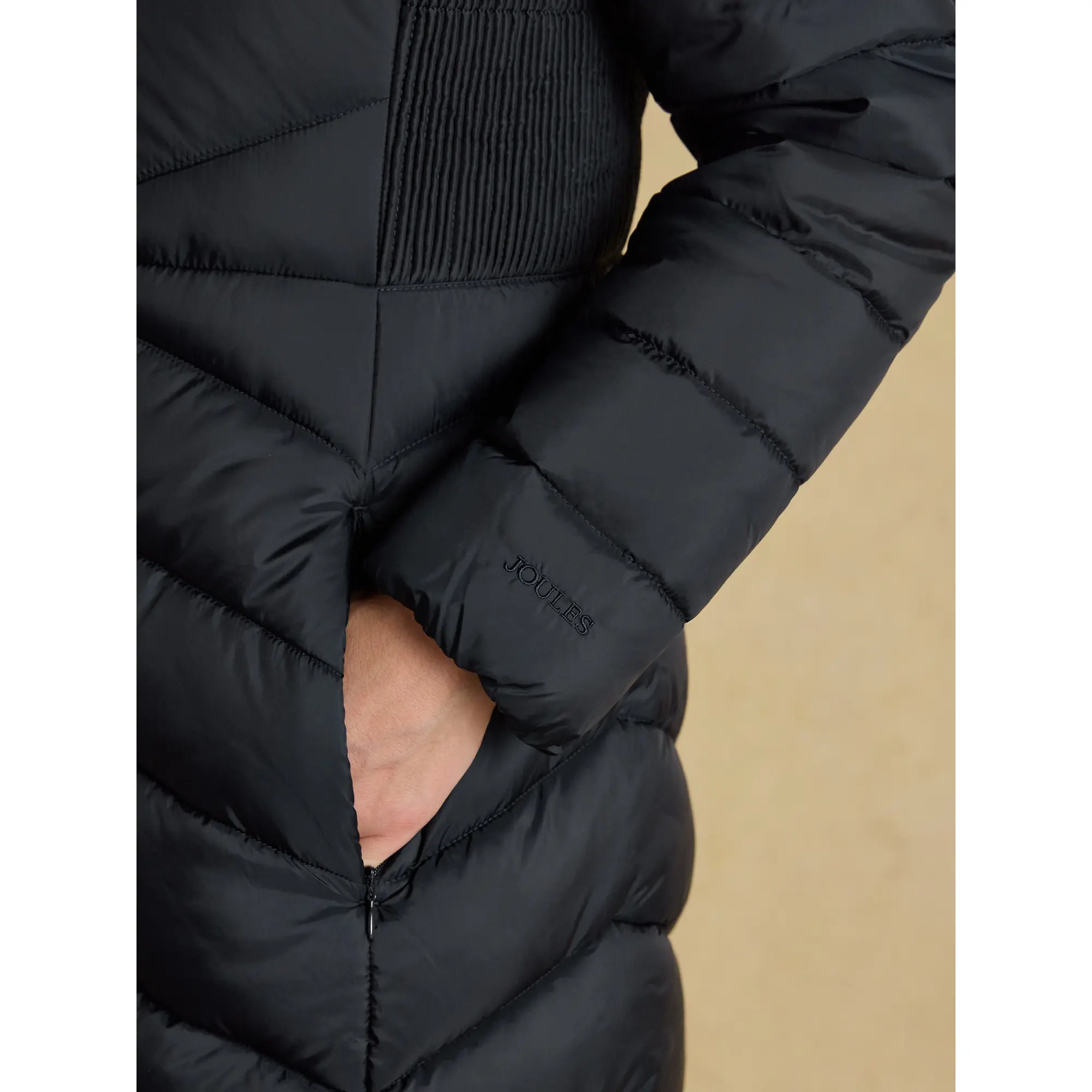 Product image 10 of 12 of Joules Women's Pembury Showerproof Longline Hooded Coat - Navy