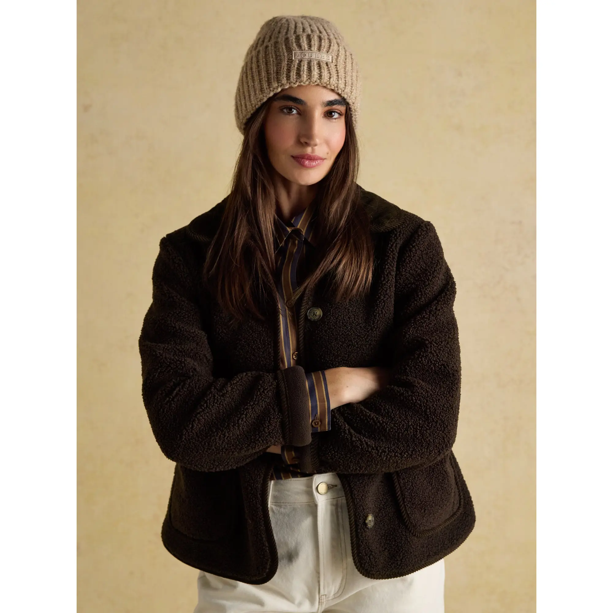 Product image 3 of 6 of Joules Women's Rosa Beanie Hat - Oatmeal