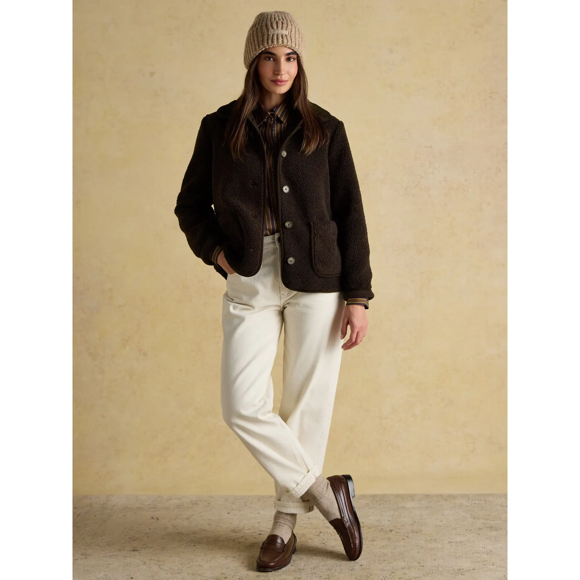 Product image 4 of 6 of Joules Women's Rosa Beanie Hat - Oatmeal
