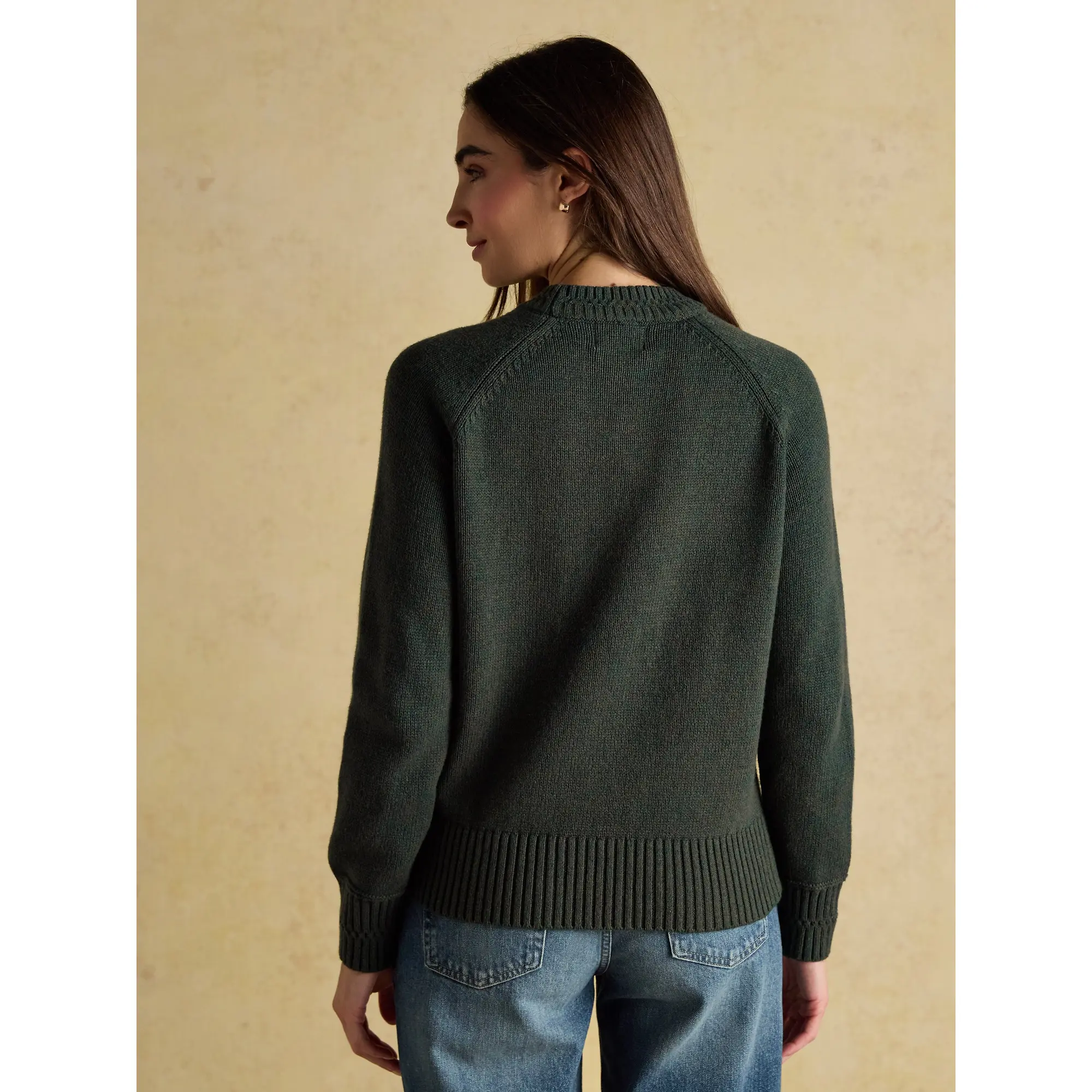 Product image 3 of 9 of Joules Women's Rutland 4x4 Knitted Intarsia Jumper - Green