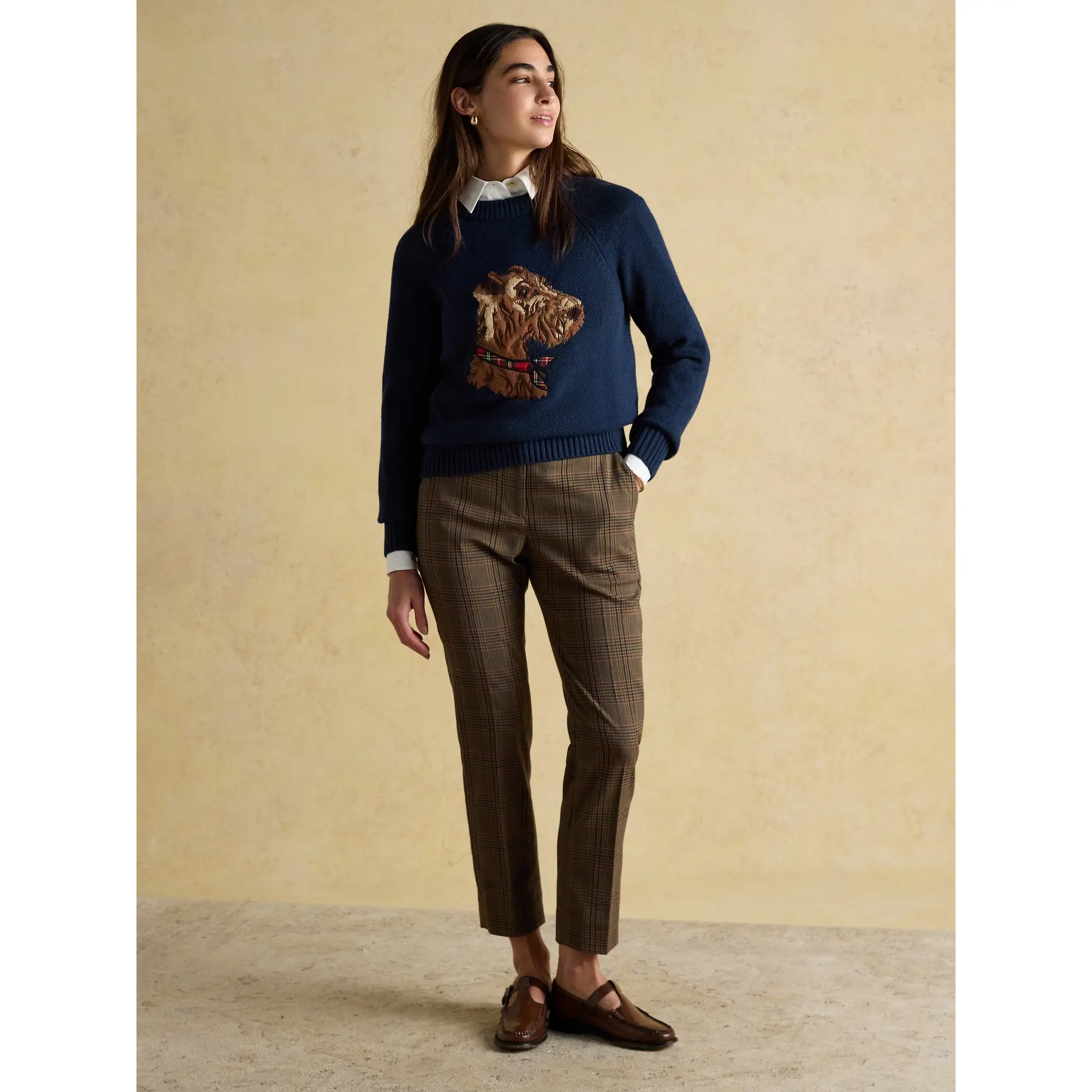 Product image 7 of 9 of Joules Women's Monty Dog Knitted Intarsia Jumper - Navy