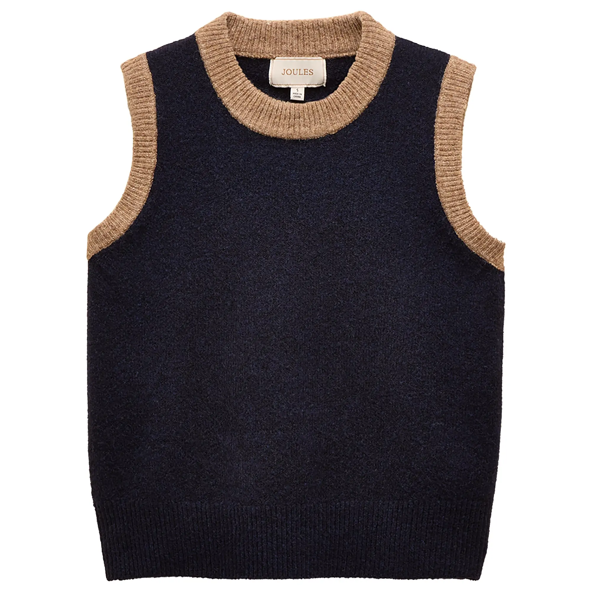 Product image 1 of 11 of Joules Women's Holly Knitted Vest - Navy & Camel