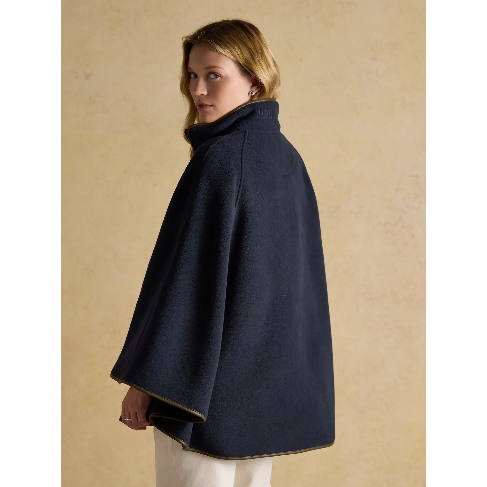 Product image 3 of 10 of Joules Women's Heritage Fleece Longline Cape - Navy