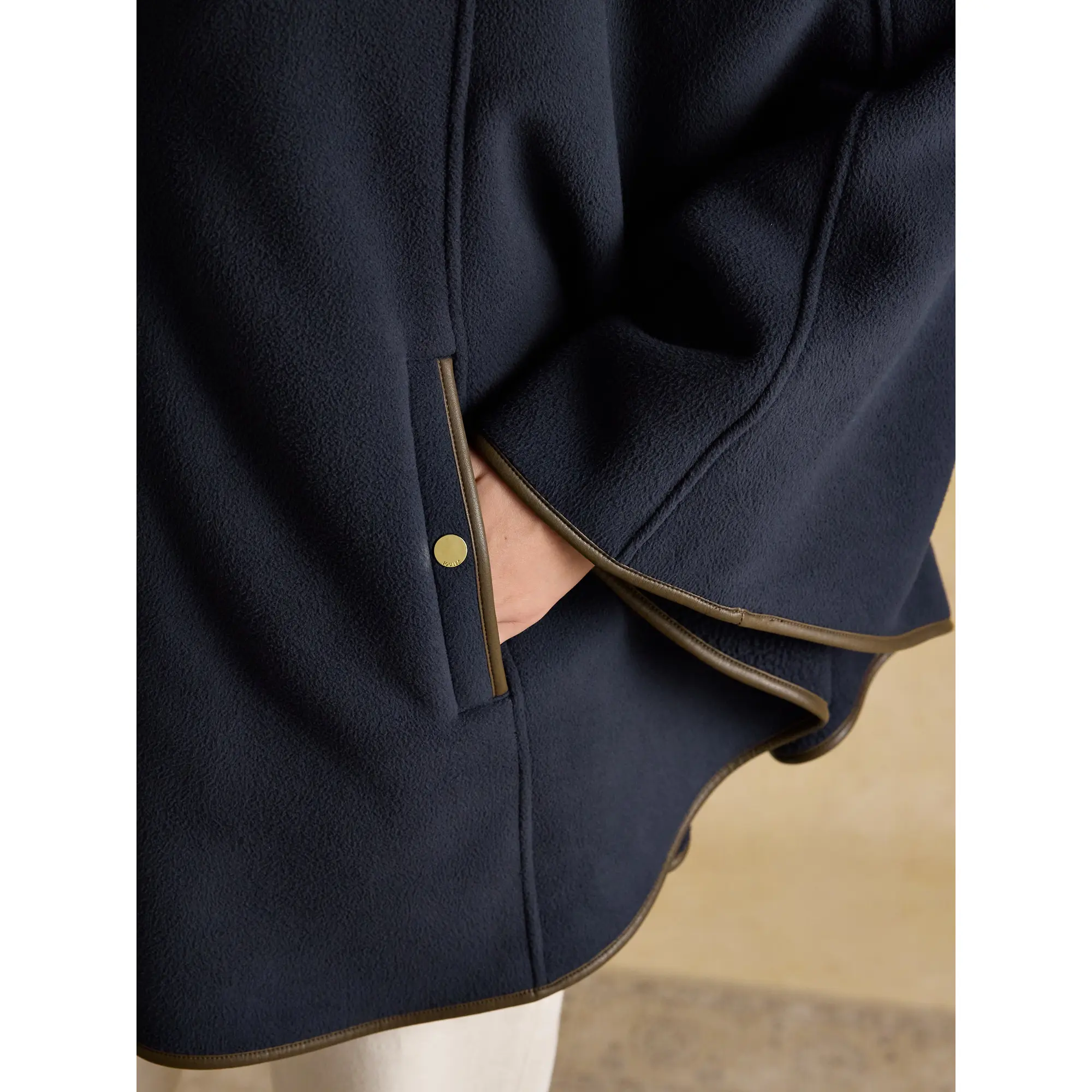 Product image 5 of 10 of Joules Women's Heritage Fleece Longline Cape - Navy