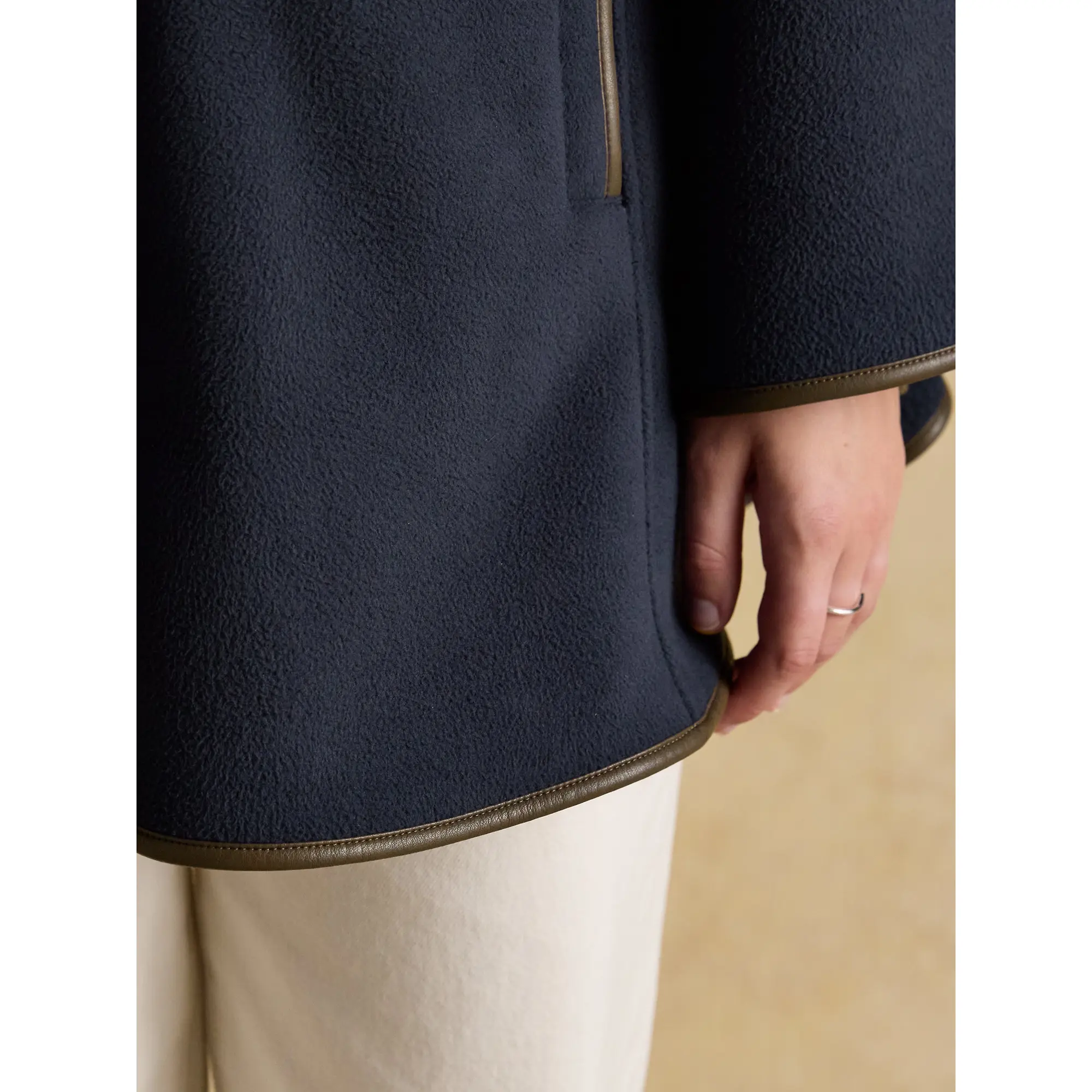 Product image 8 of 10 of Joules Women's Heritage Fleece Longline Cape - Navy