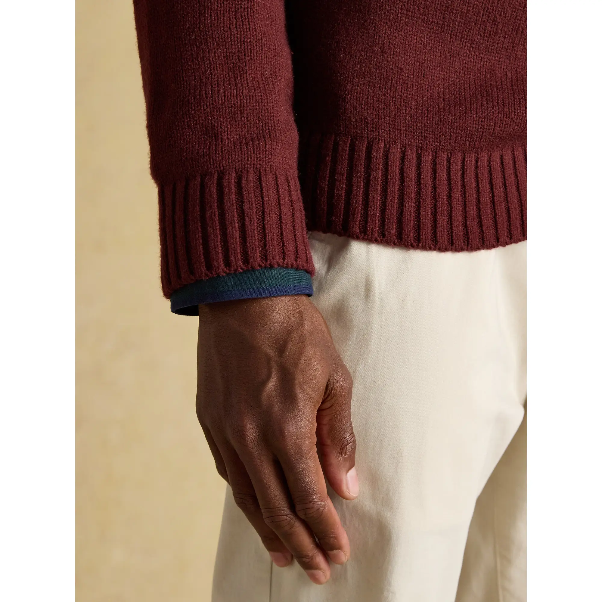 Product image 6 of 8 of Joules Men's 4x4 Intarsia Crew Neck Jumper - Burgundy Red