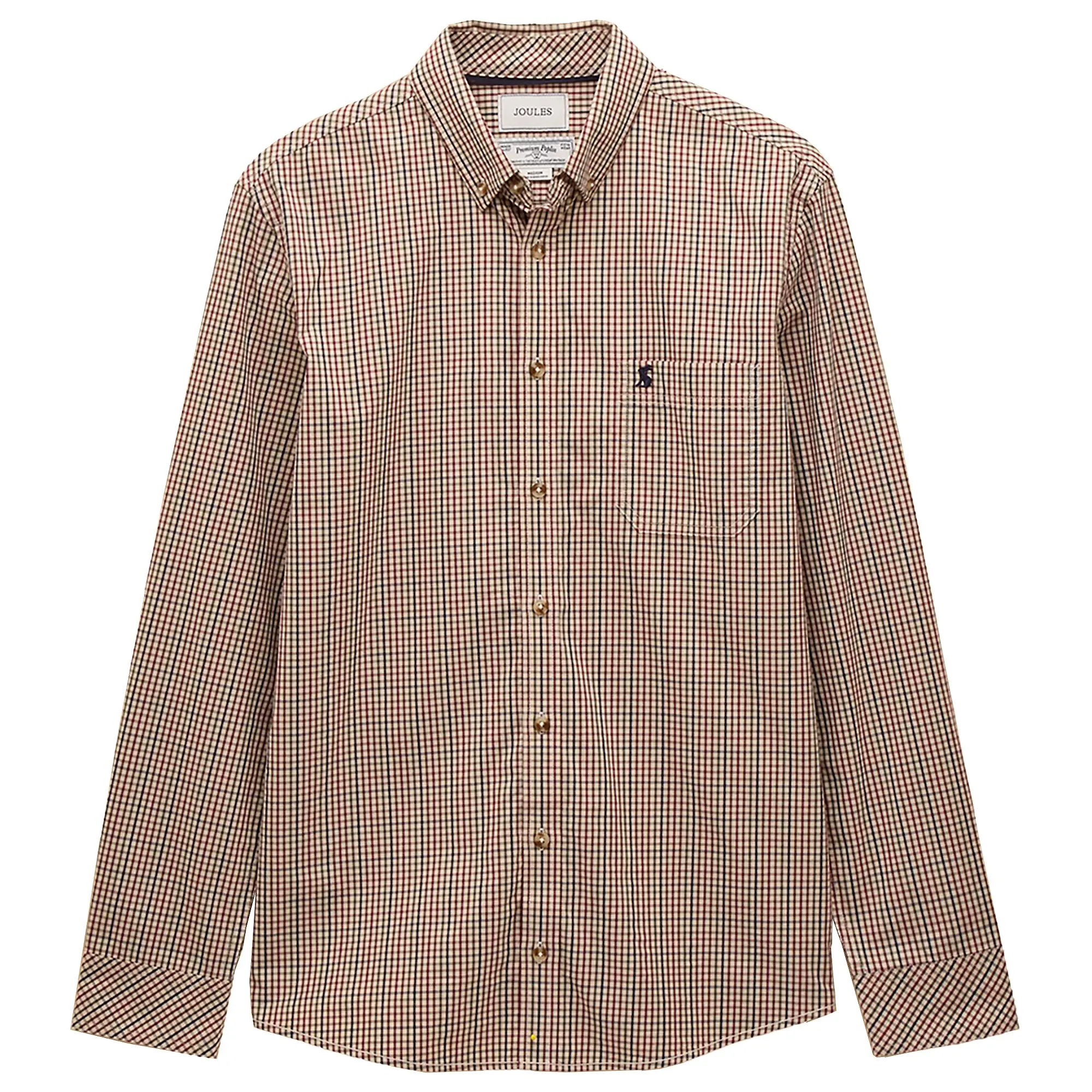 Product image 1 of 10 of Joules Men's Classic Fit Cotton Poplin Check Shirt - Brown