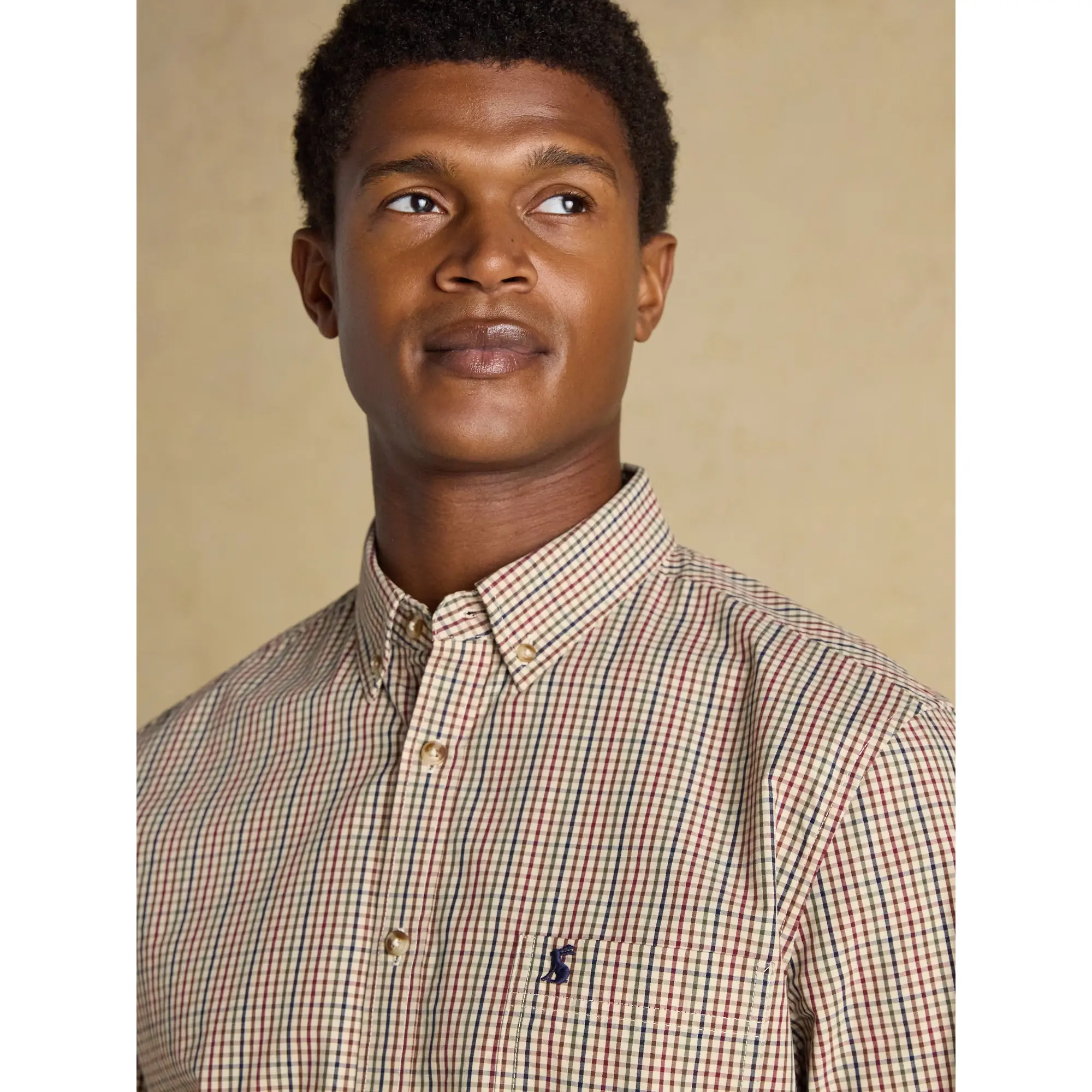 Product image 5 of 10 of Joules Men's Classic Fit Cotton Poplin Check Shirt - Brown