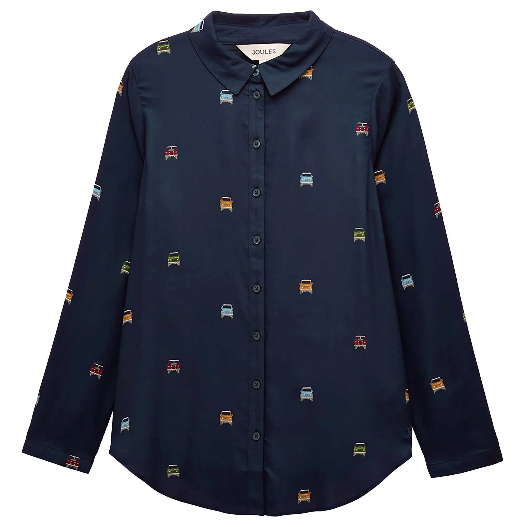 Product image 1 of 8 of Joules Women's Elvina 4x4 Print Shirt - Navy