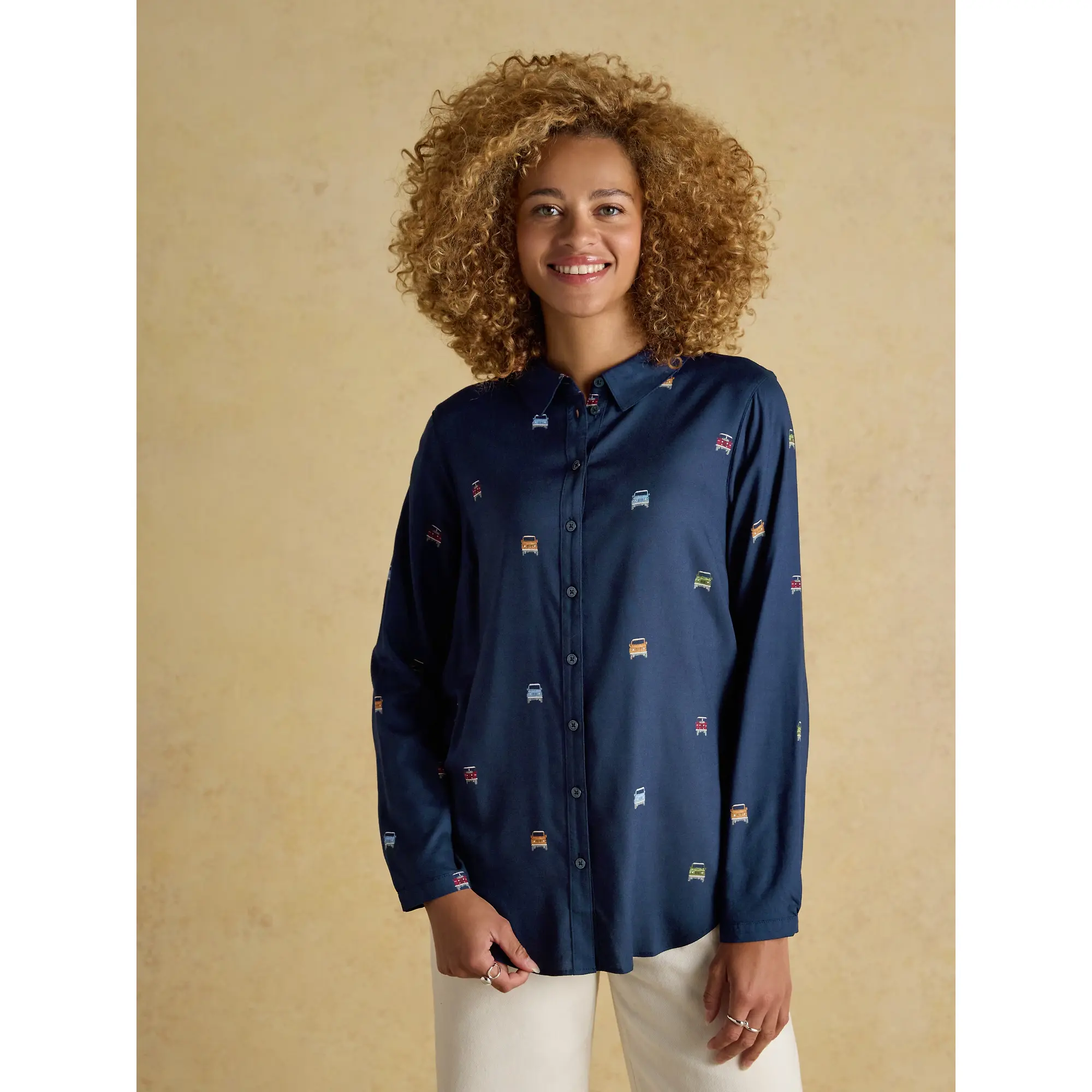 Product image 2 of 8 of Joules Women's Elvina 4x4 Print Shirt - Navy