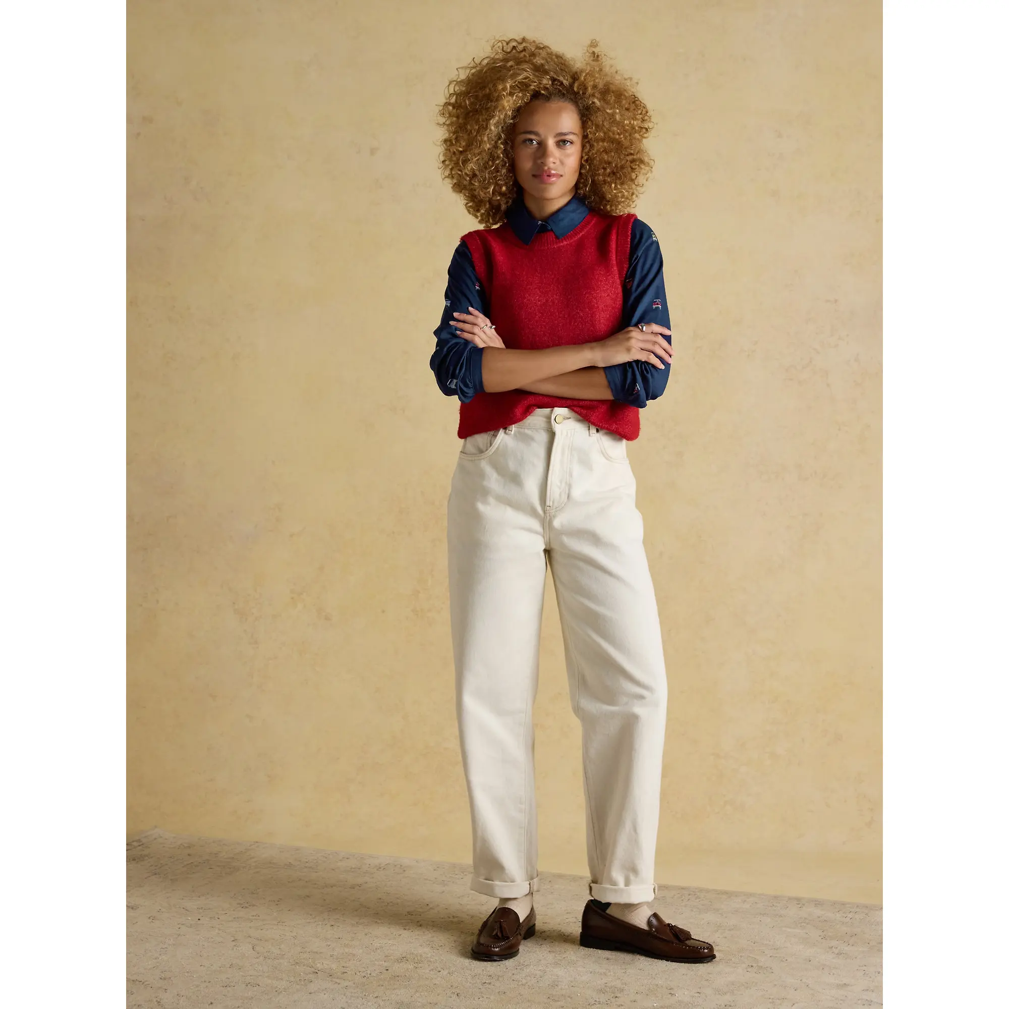 Product image 5 of 8 of Joules Women's Elvina 4x4 Print Shirt - Navy