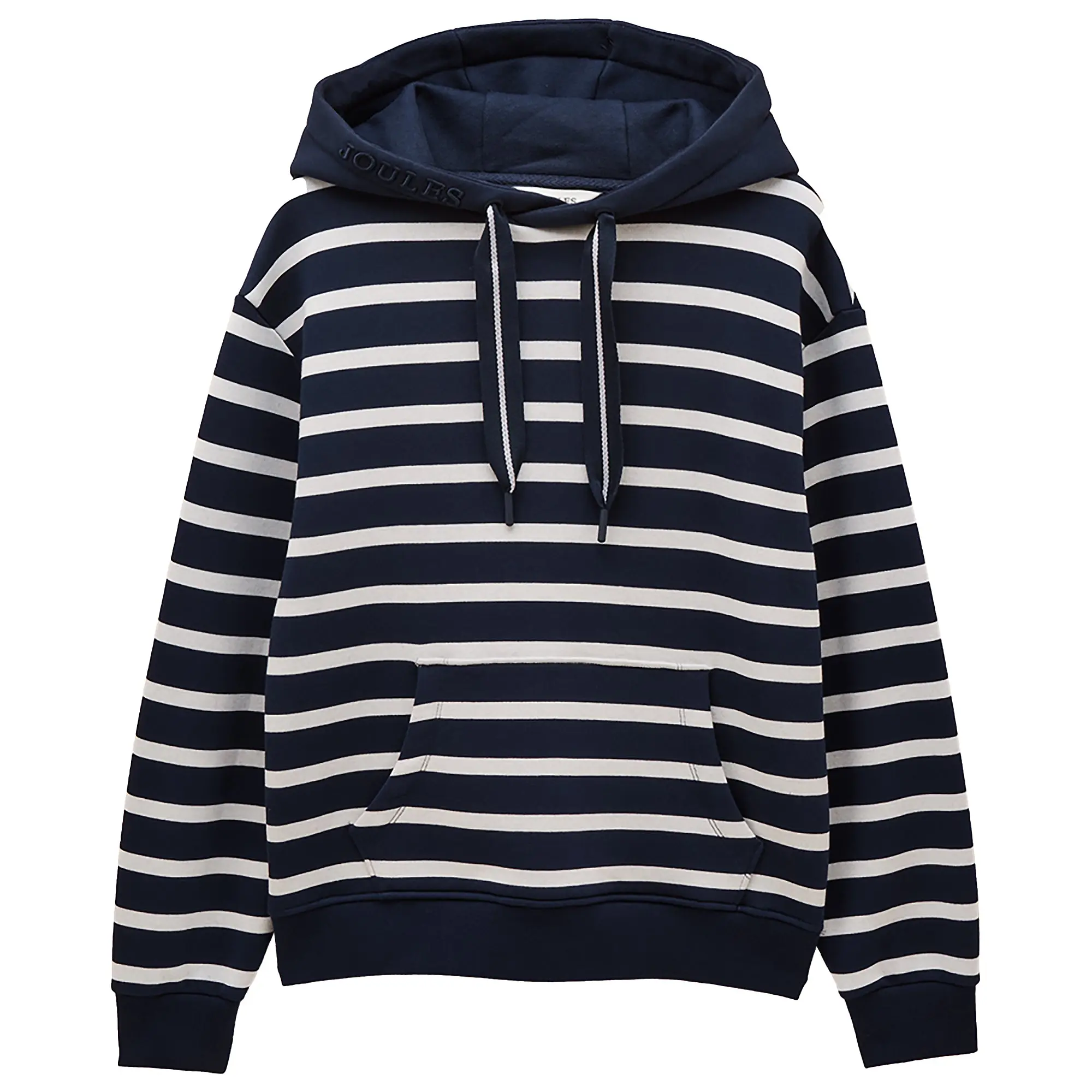 Product image 1 of 7 of Joules Women's Milbourne Cotton Blend Hoodie - Navy & Cream Striped