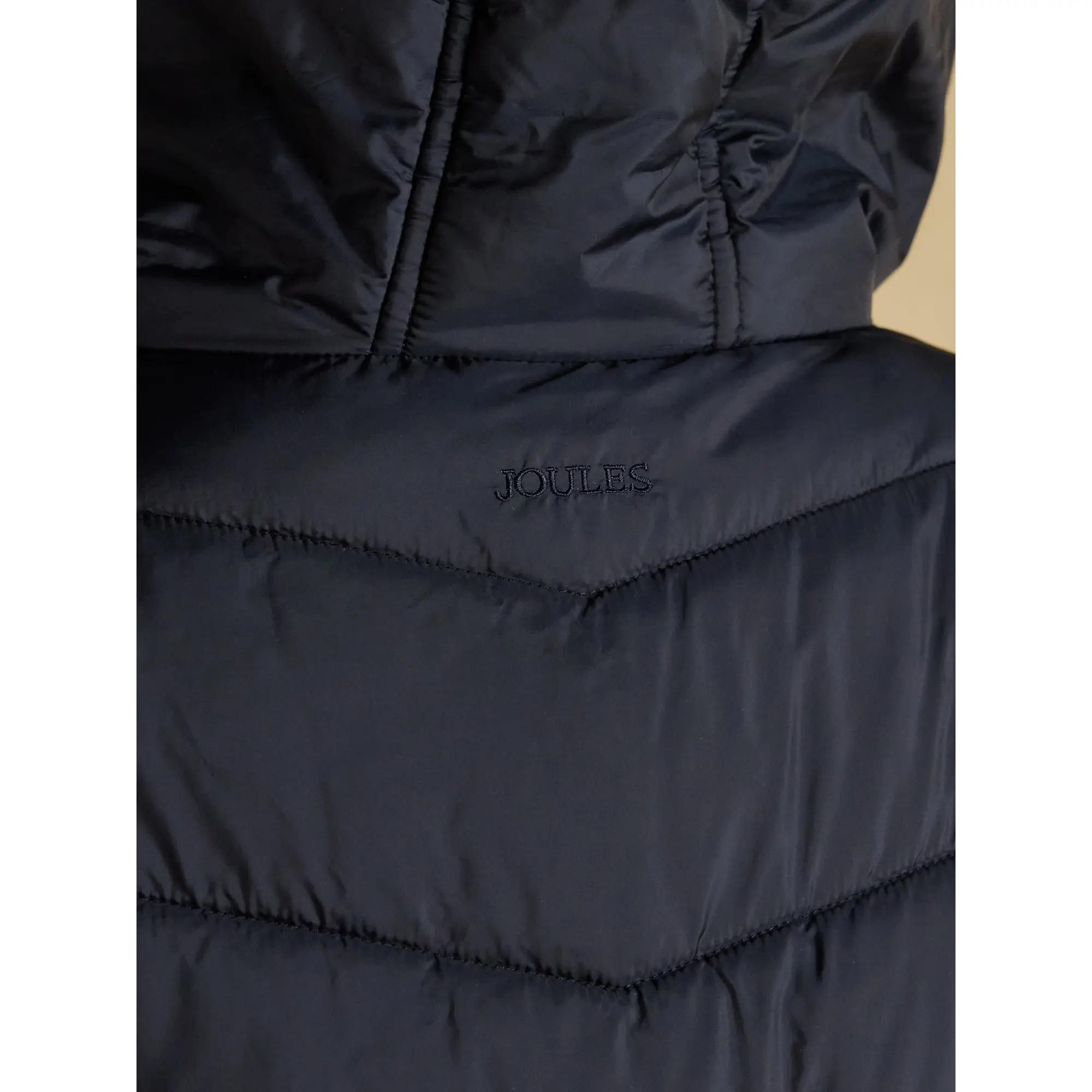 Product image 11 of 11 of Joules Women's Moorsdale Mid Length Showerproof Padded Coat with Hood - Navy