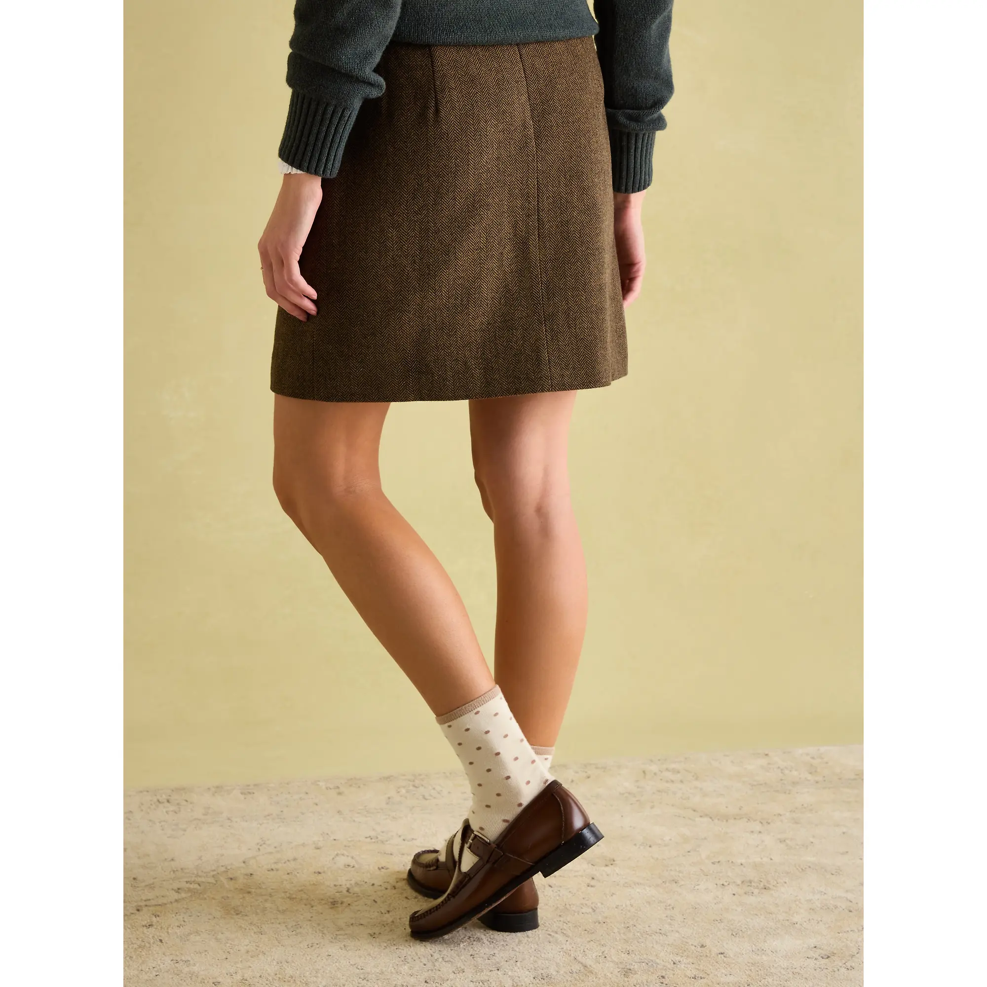 Product image 3 of 8 of Joules Women's Bramble Tweed Skirt - Brown