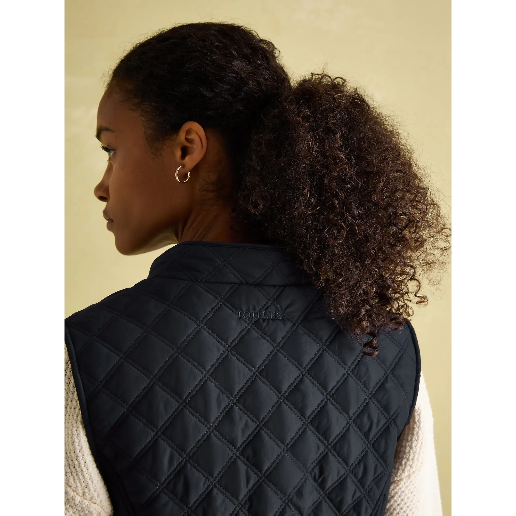 Product image 18 of 19 of Joules Women's Minx Showerproof Diamond Quilted Gilet - Navy Blue