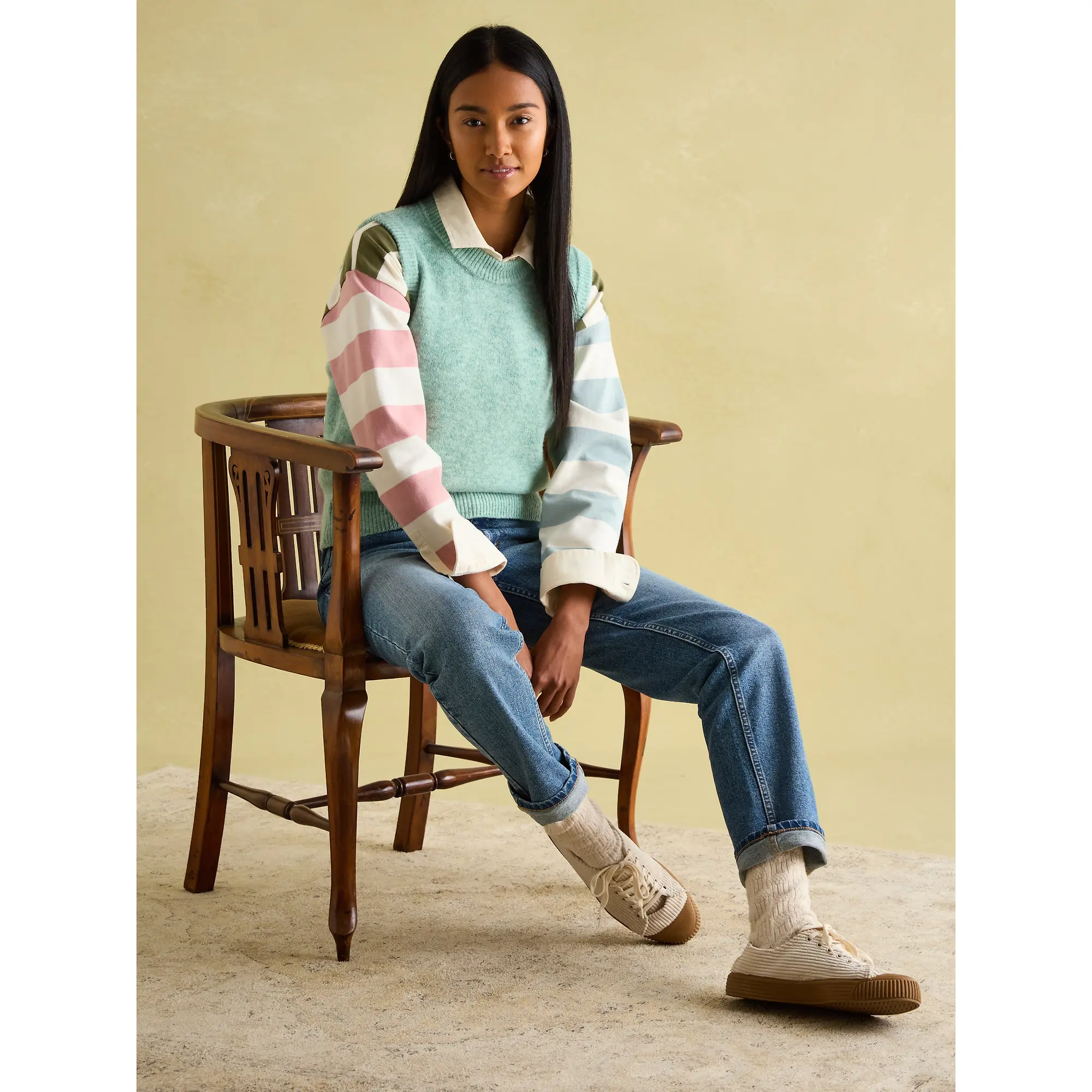 Product image 5 of 8 of Joules Women's Holly Knitted Vest - Green