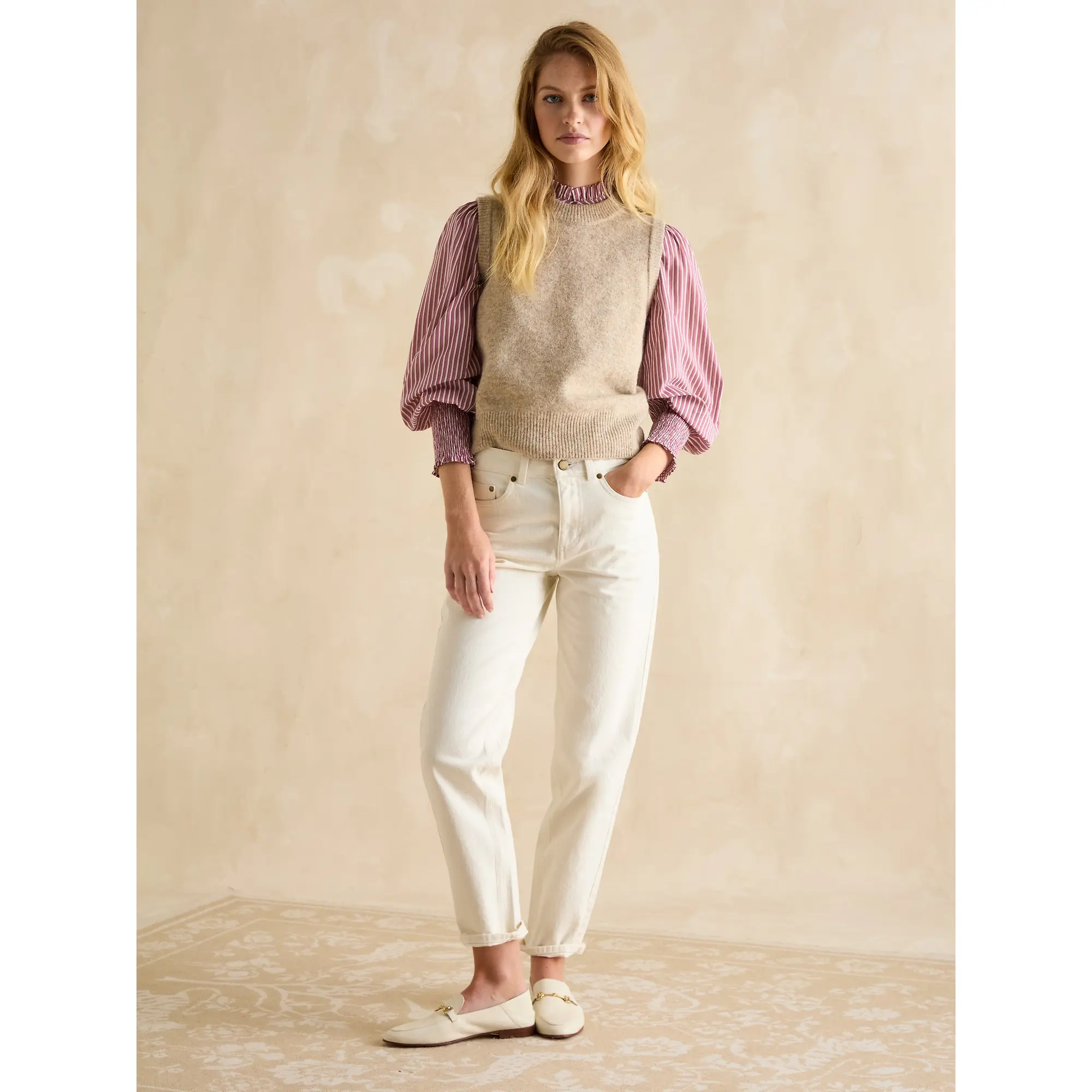 Product image 4 of 6 of Joules Women's Holly Knitted Vest - Camel
