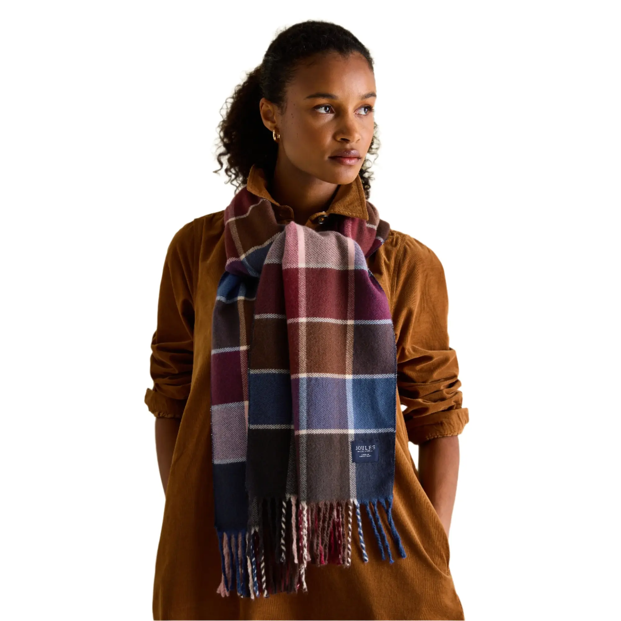 Product image 1 of 4 of Joules Women's Langtree Scarf - Berry & Navy