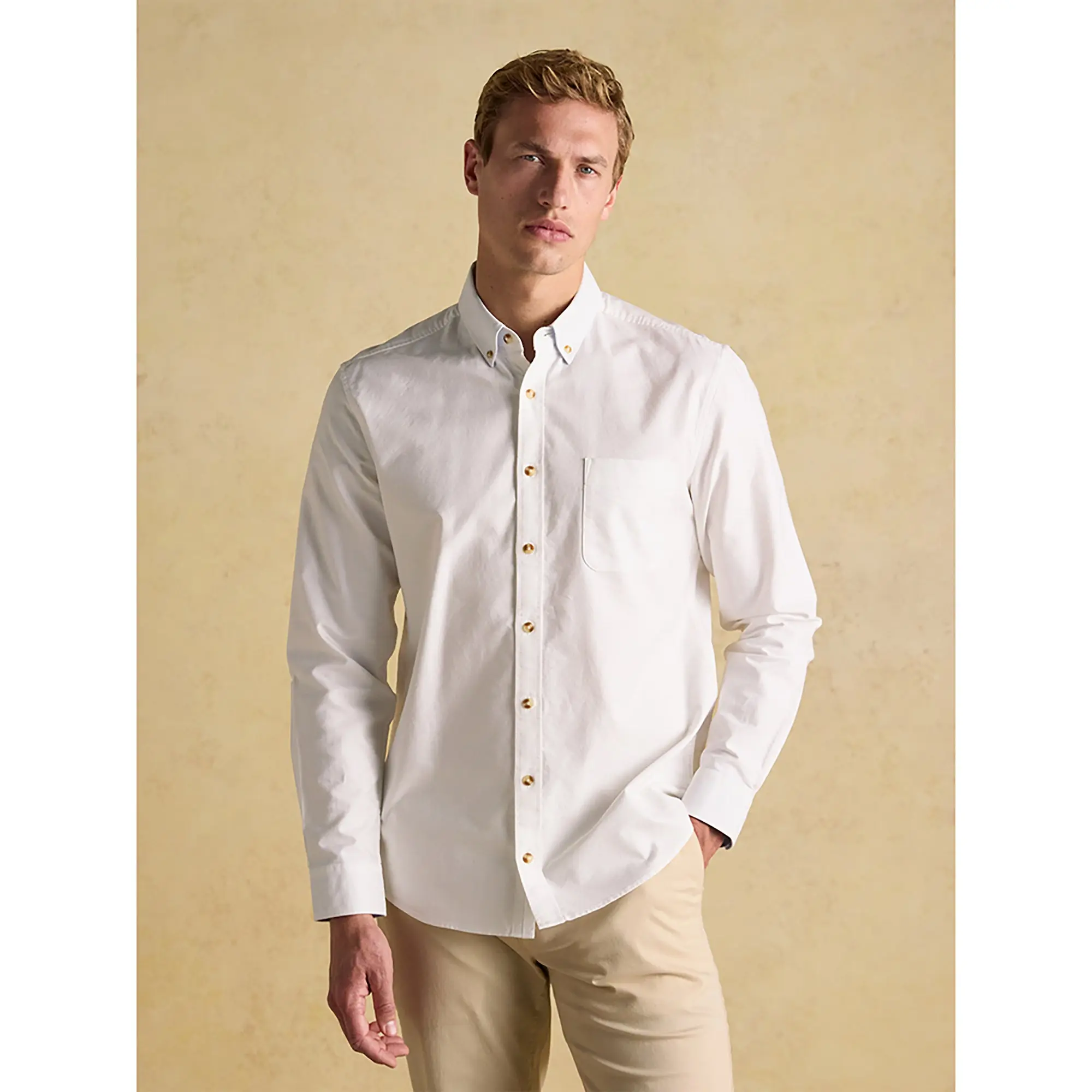 Product image 2 of 9 of Joules Men's Oxford Long Sleeve Classic Fit Shirt - White