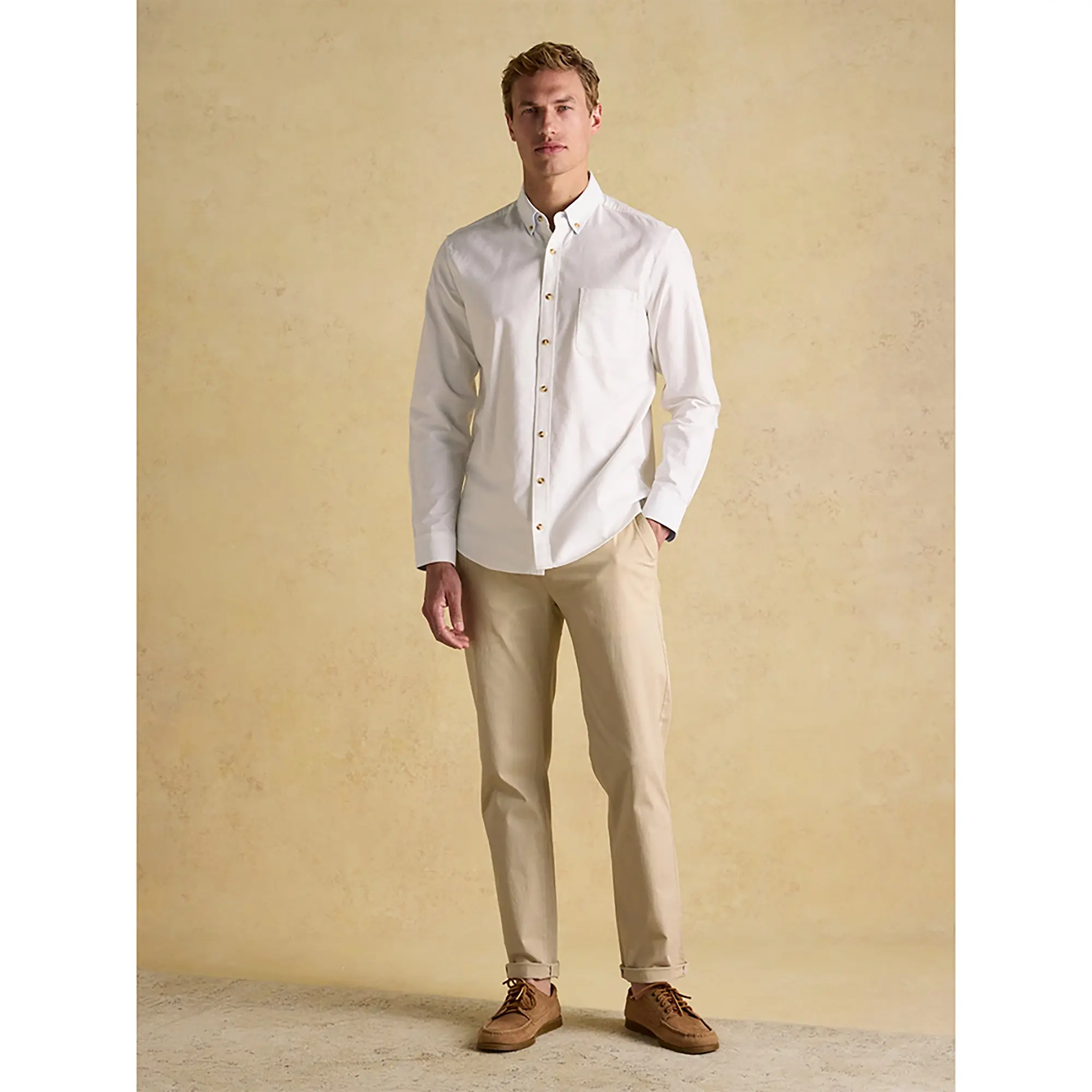 Product image 4 of 9 of Joules Men's Oxford Long Sleeve Classic Fit Shirt - White
