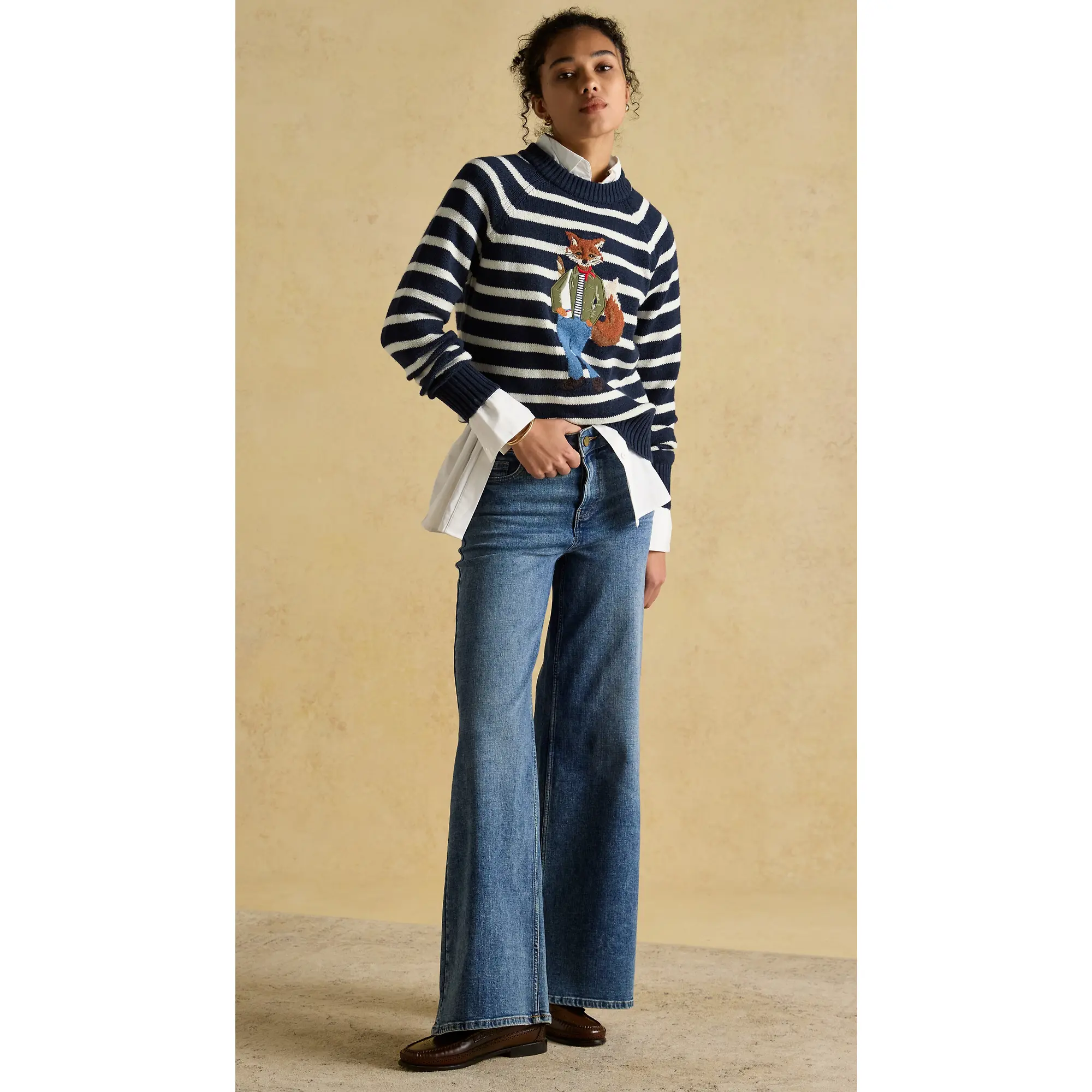 Product image 4 of 6 of Joules Women's Renard Jonty Intarsia Knit Jumper - Navy