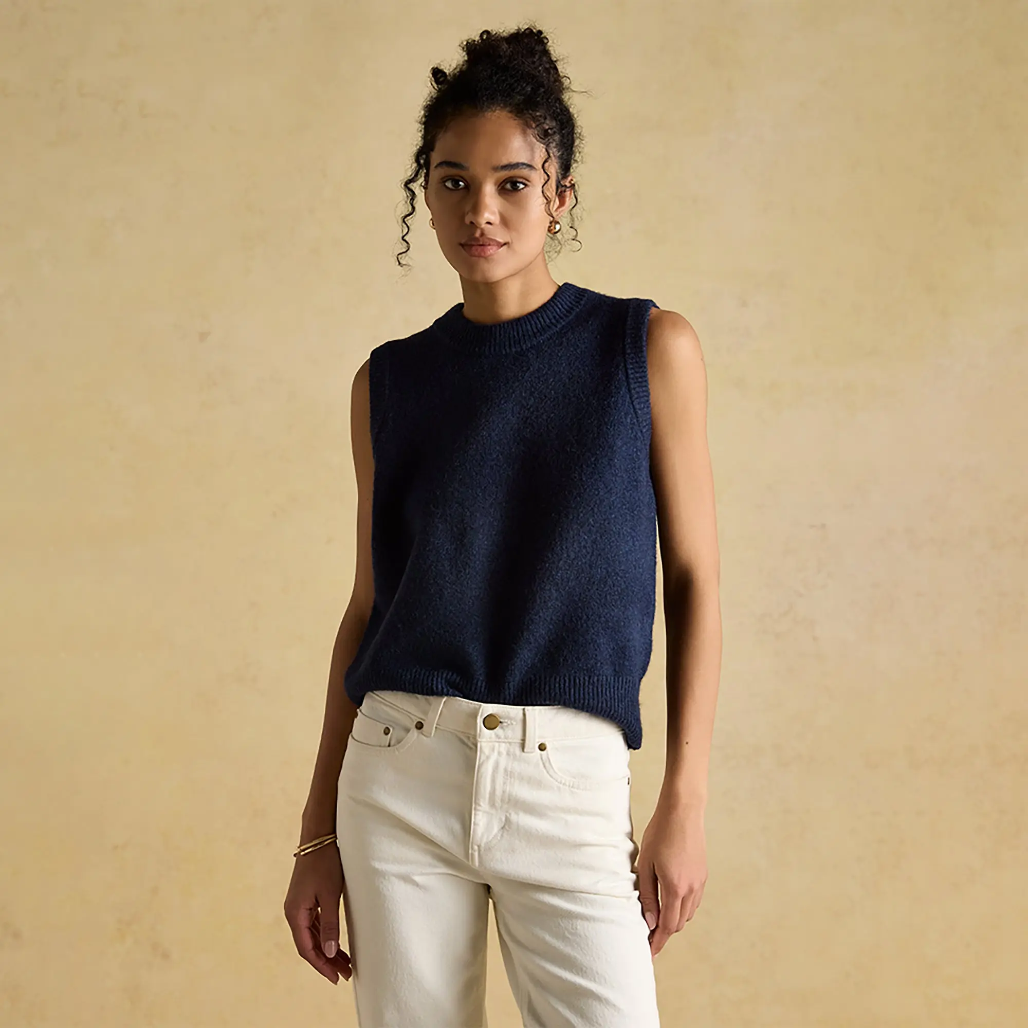 Product image 2 of 7 of Joules Women's Holly Knitted Crew Neck Vest - Navy