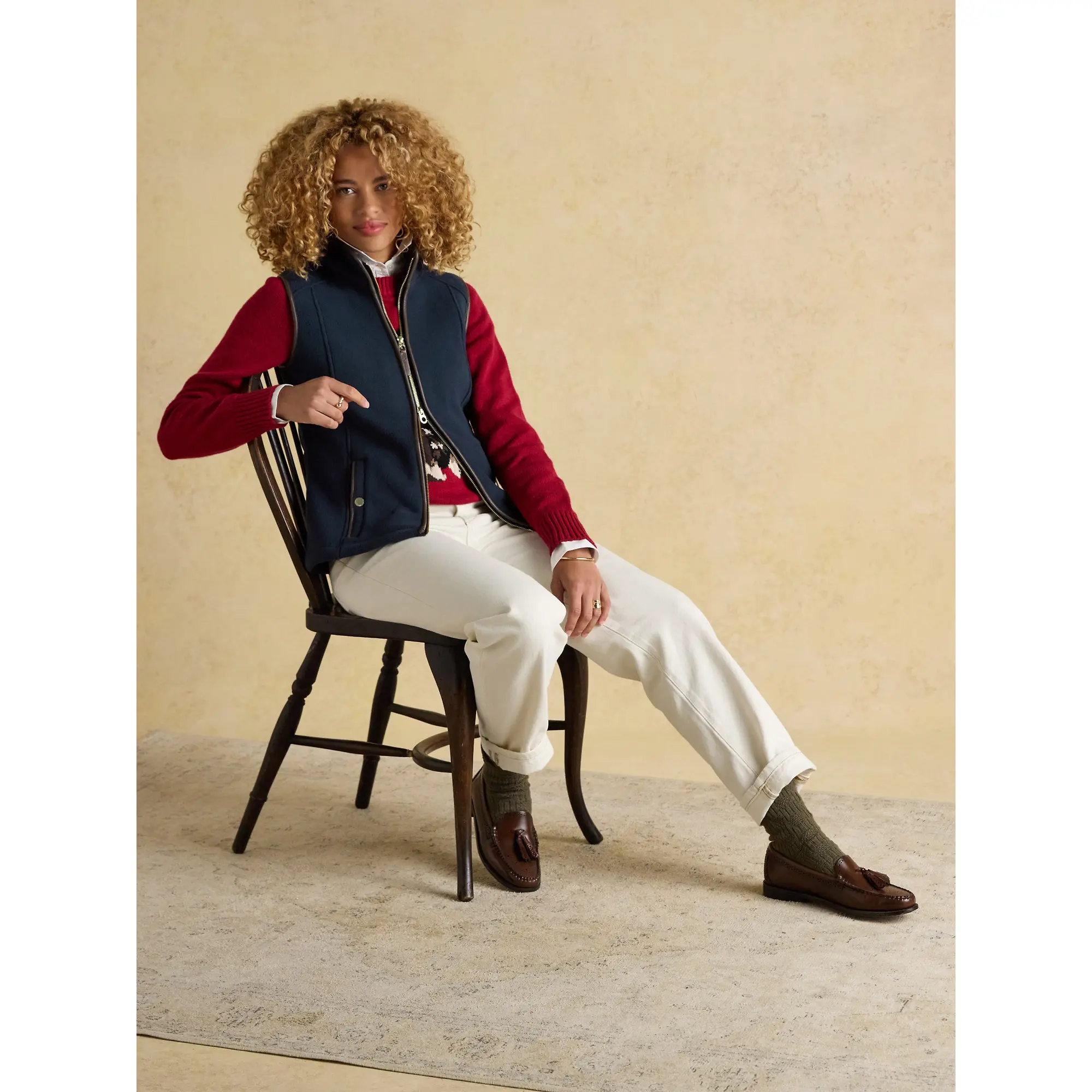 Product image 12 of 12 of Joules Women's Heritage Fleece Gilet - Navy