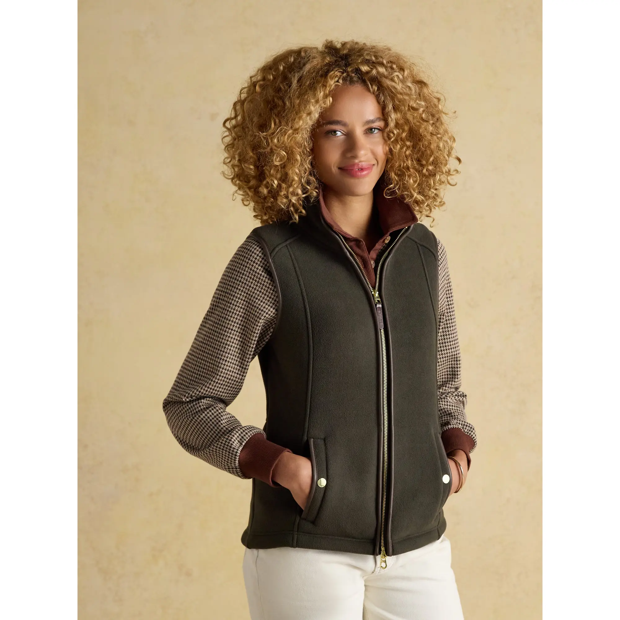 Product image 2 of 10 of Joules Women's Heritage Fleece Gilet - Khaki