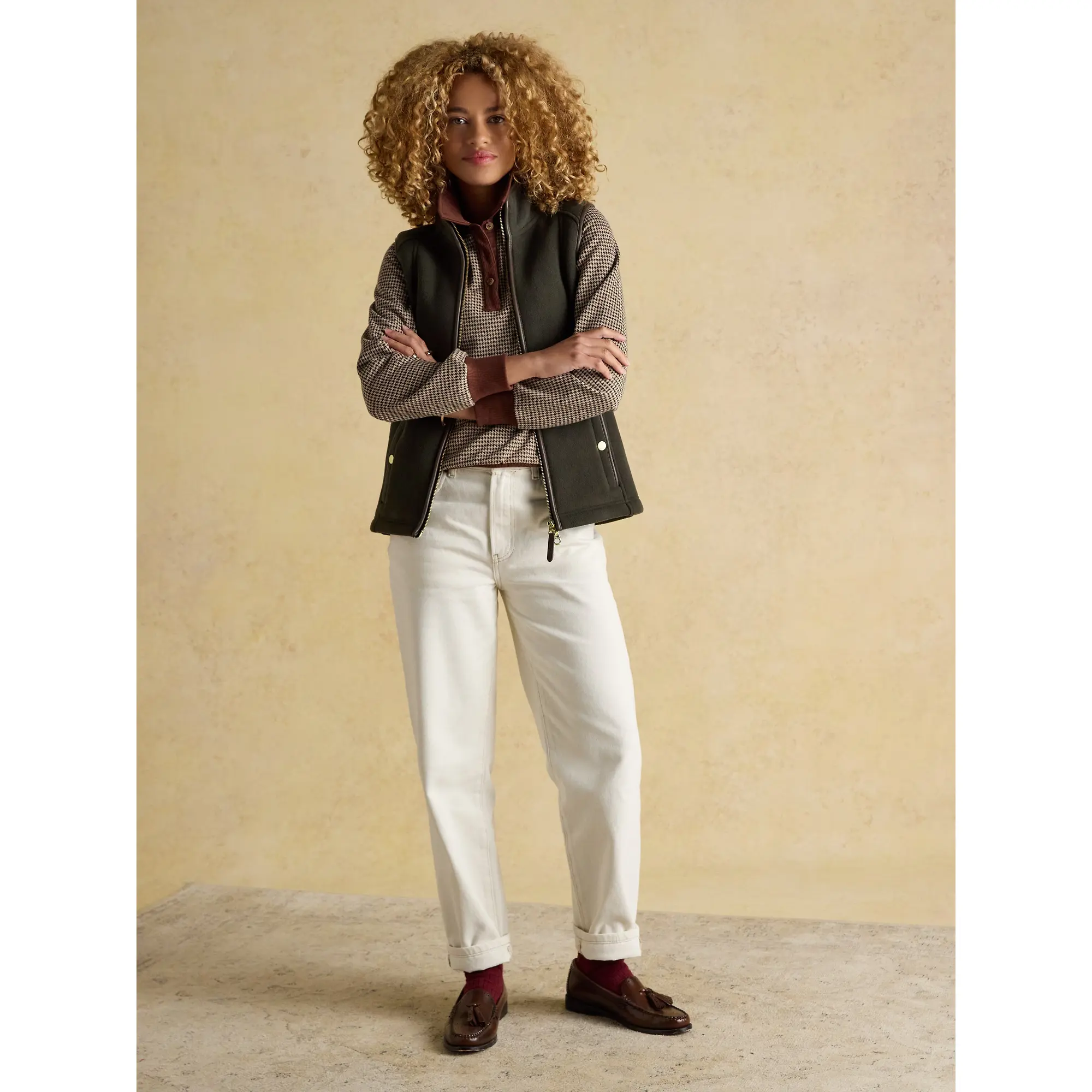 Product image 4 of 10 of Joules Women's Heritage Fleece Gilet - Khaki