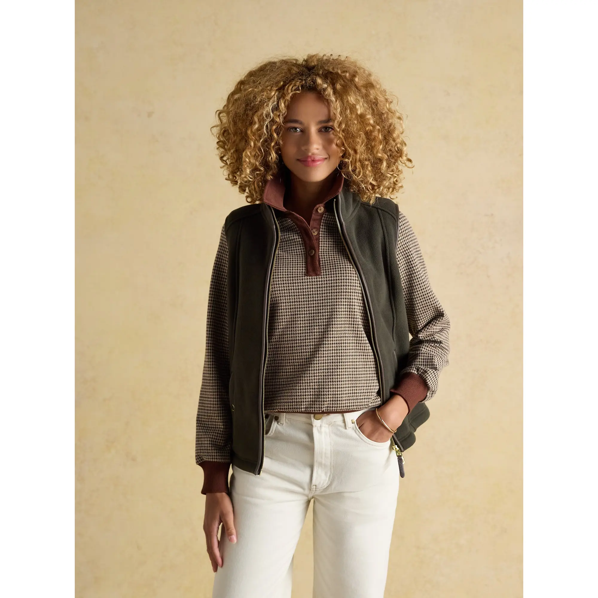 Product image 5 of 10 of Joules Women's Heritage Fleece Gilet - Khaki