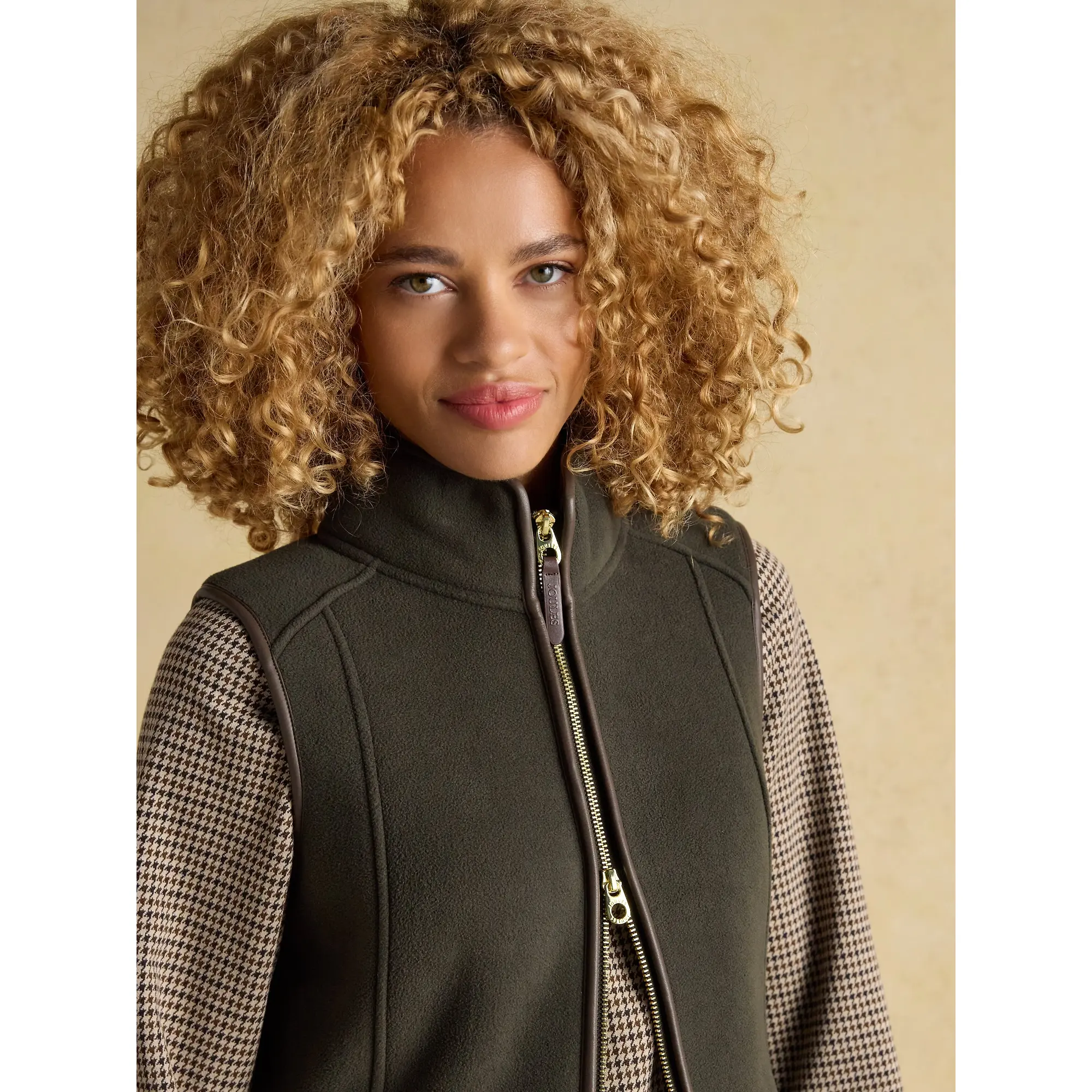 Product image 9 of 10 of Joules Women's Heritage Fleece Gilet - Khaki