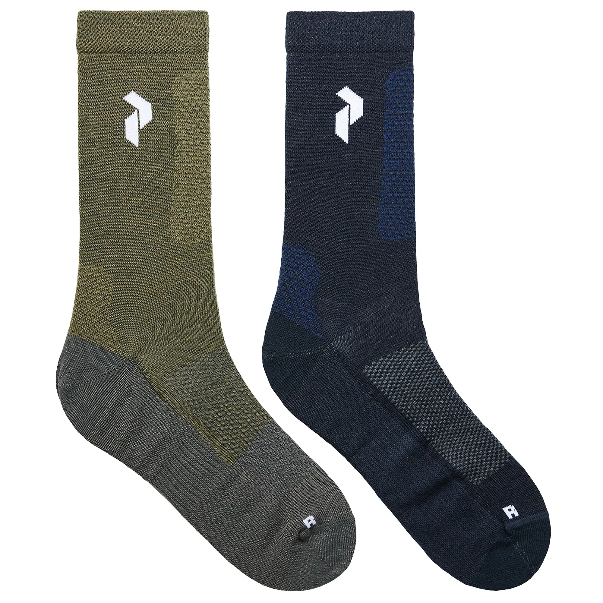 Product image 1 of 1 of Peak Performance Hiking Socks 2-Pack - Terrain Tan/Blue Shadow