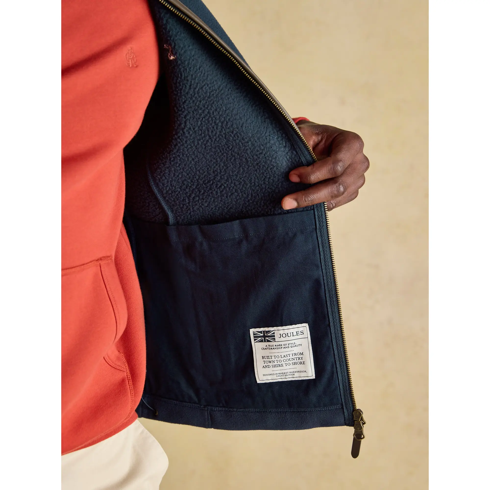 Product image 7 of 13 of Joules Men's Heritage Fleece Gilet - Navy