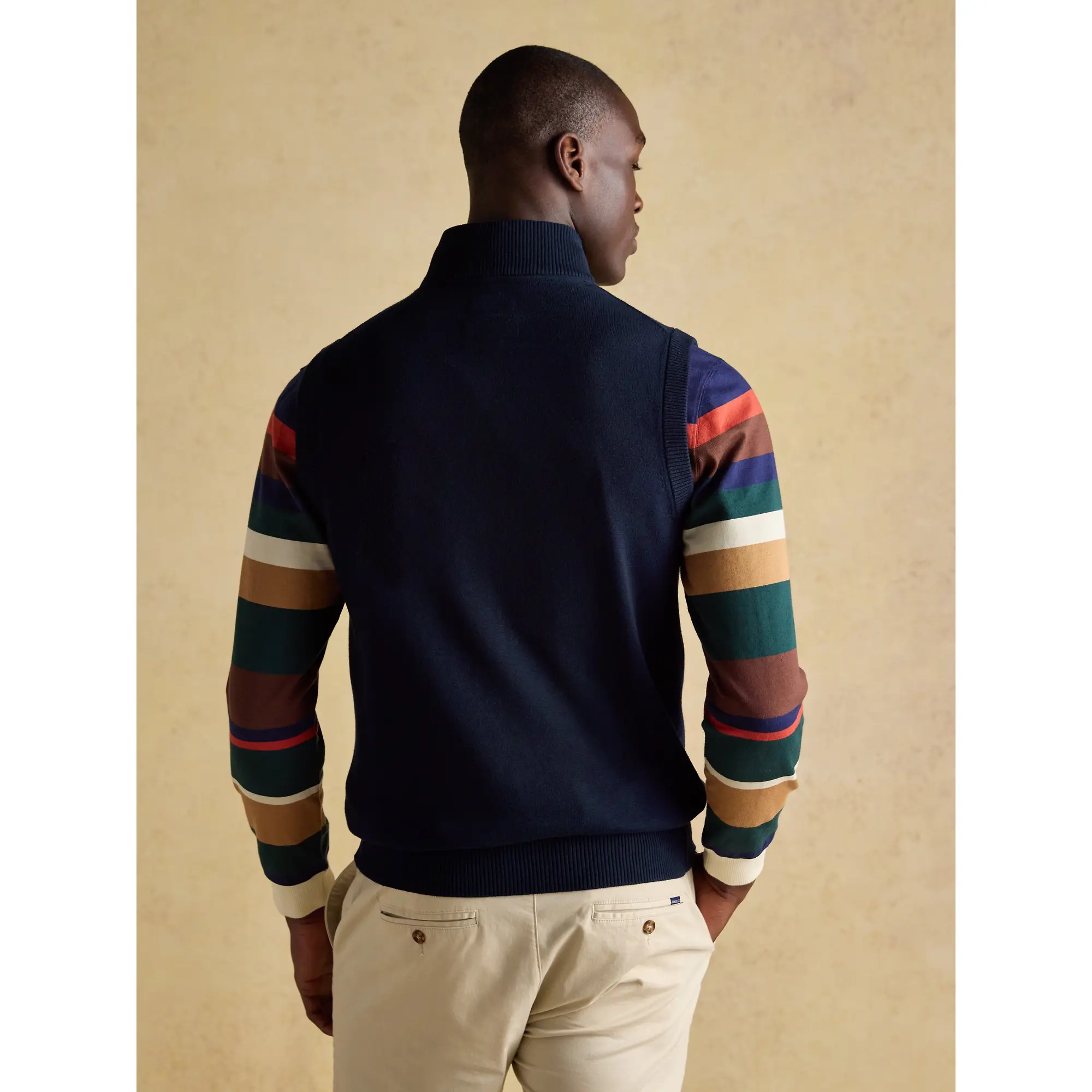 Product image 3 of 8 of Joules Men's Hillside Quarter Zip Knitted Tank Top - Navy