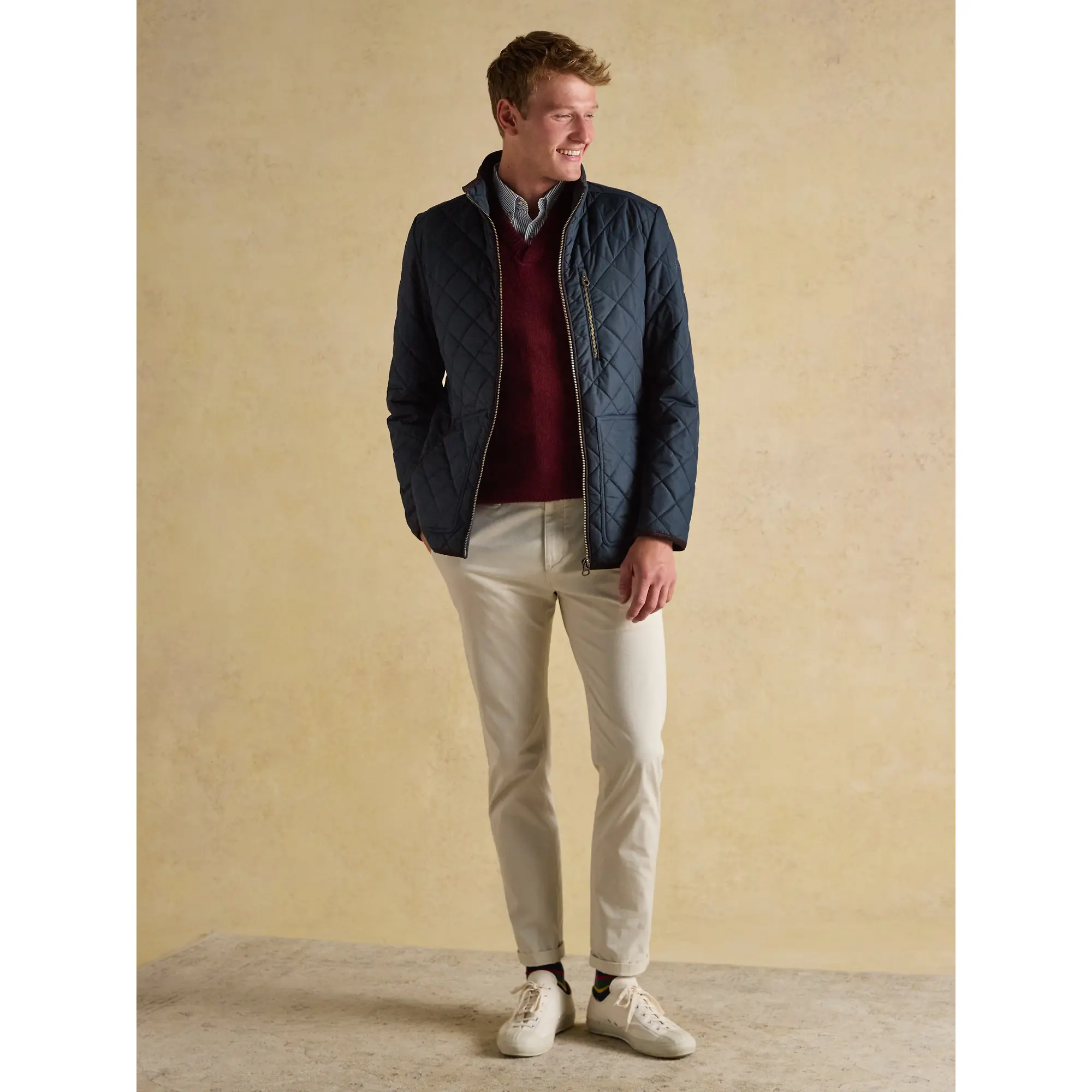 Product image 6 of 9 of Joules Men's Maynard Diamond Quilted Jacket - Navy