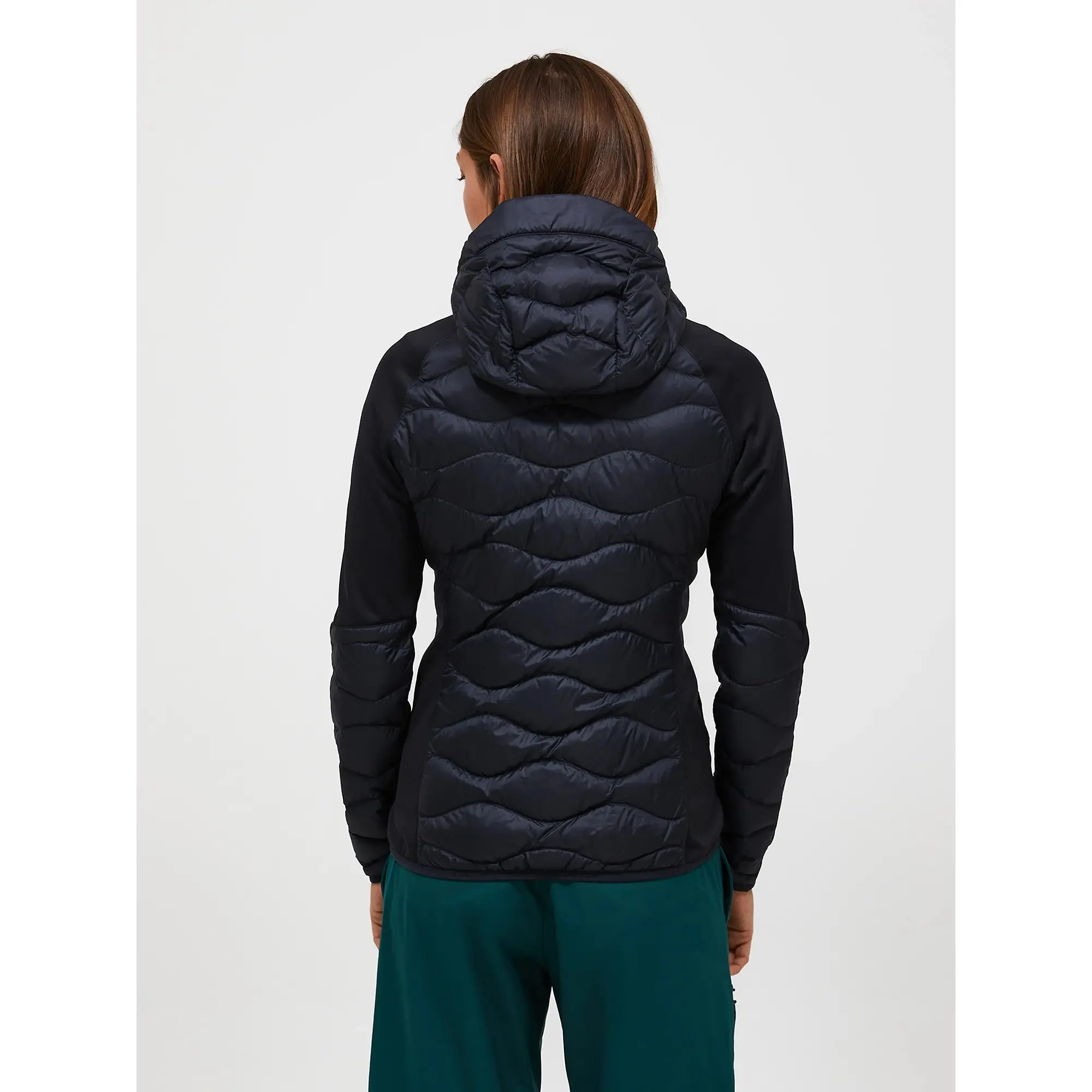 Product image 5 of 9 of Peak Performance Women's Helium Hybrid Down Hooded Jacket - Black