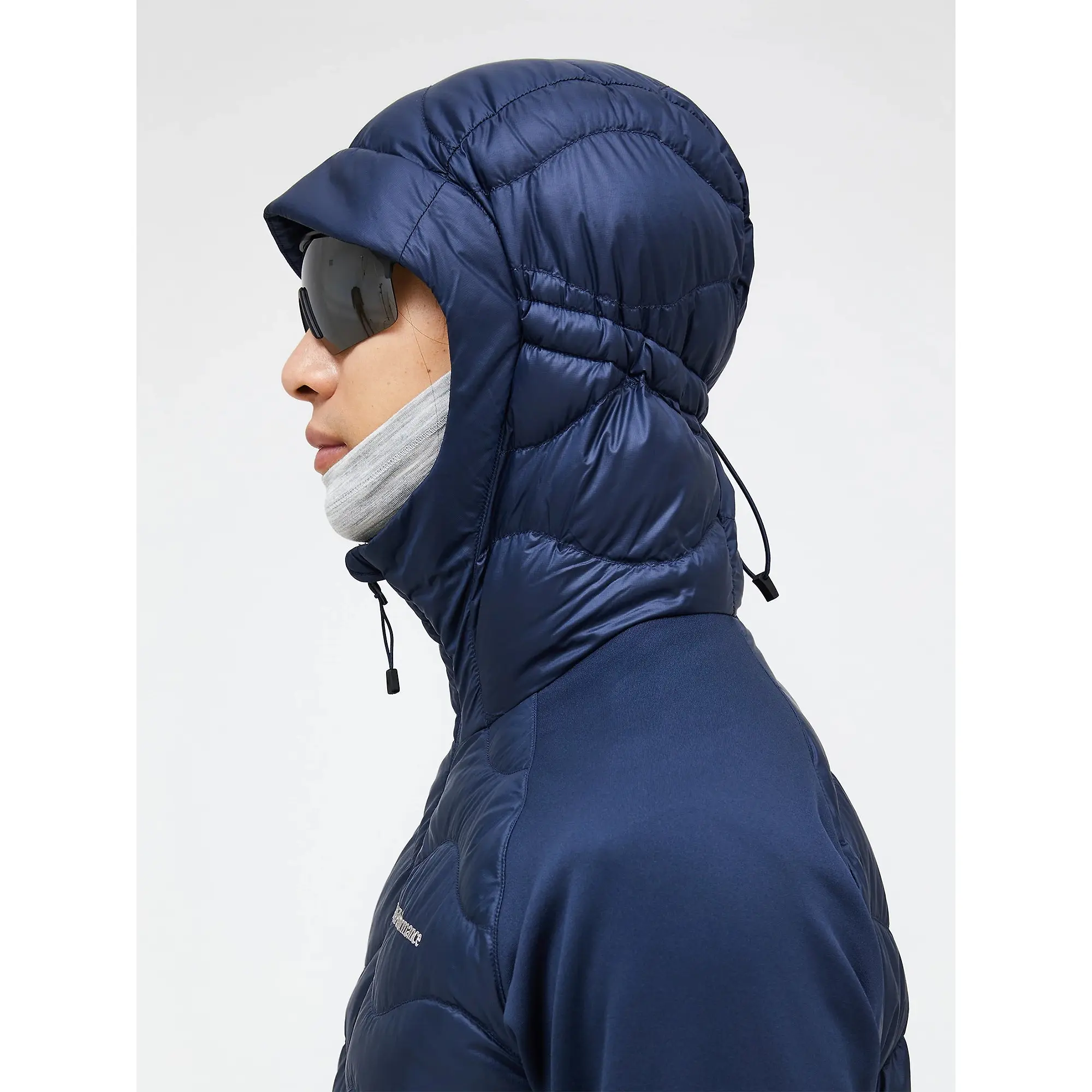 Product image 4 of 9 of Peak Performance Men's Helium Down Hybrid Hooded Jacket - Blue Shadow
